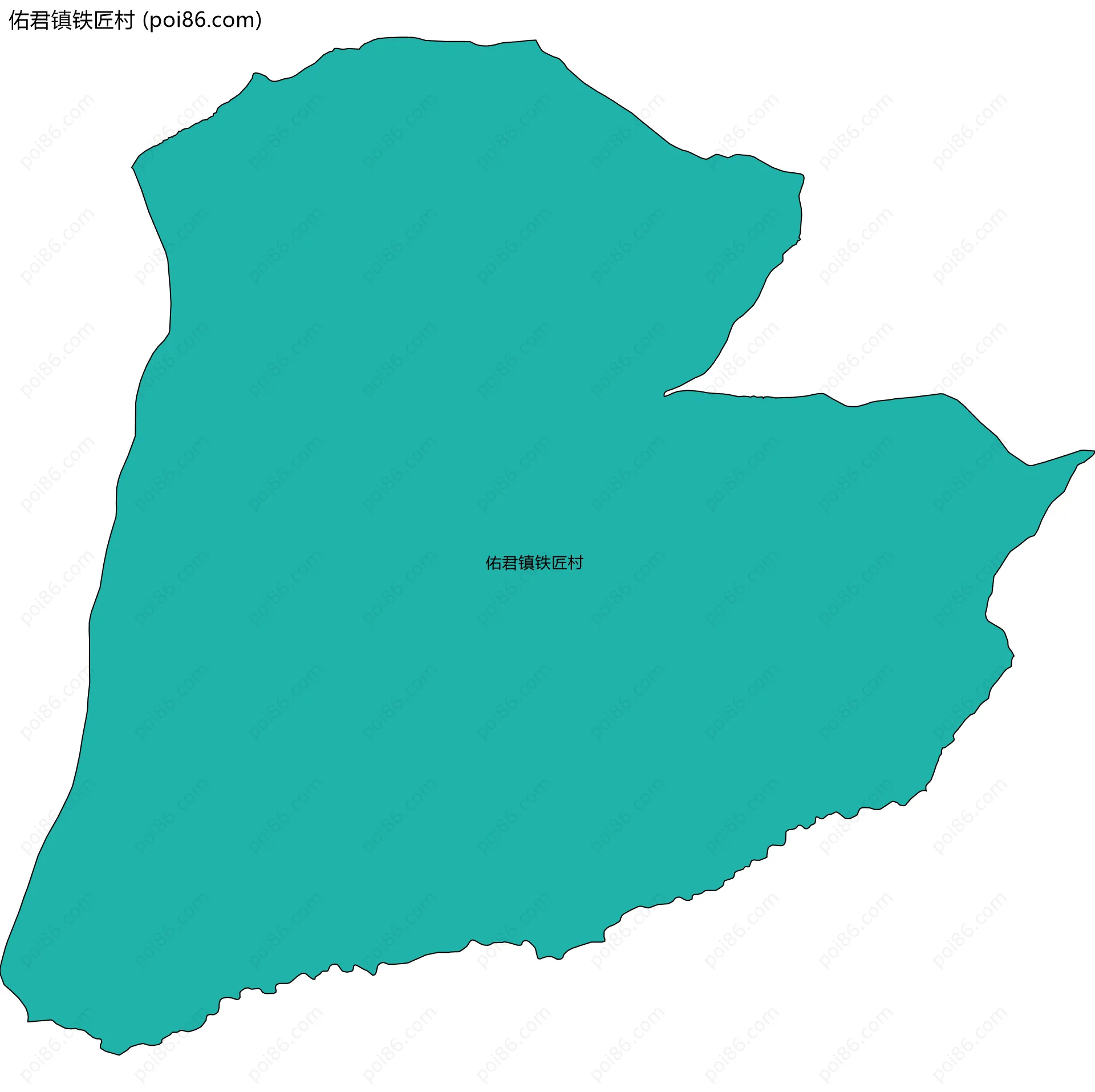 佑君镇铁匠村边界地图