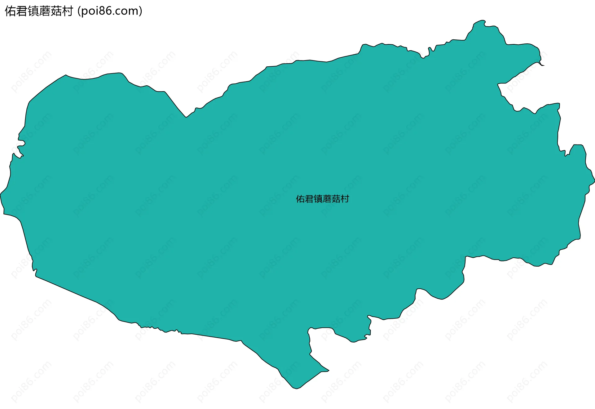 佑君镇蘑菇村边界地图