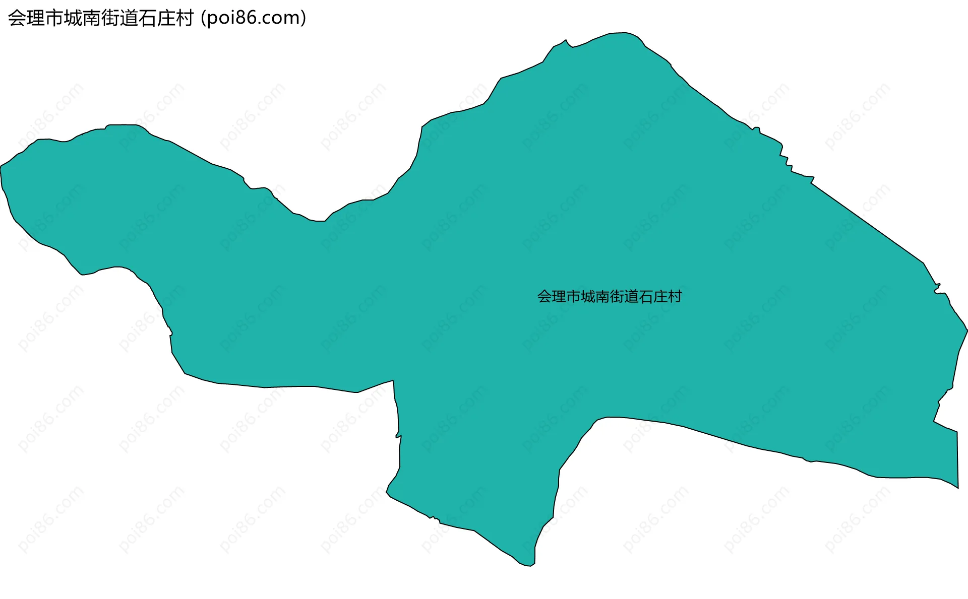 会理市城南街道石庄村边界地图