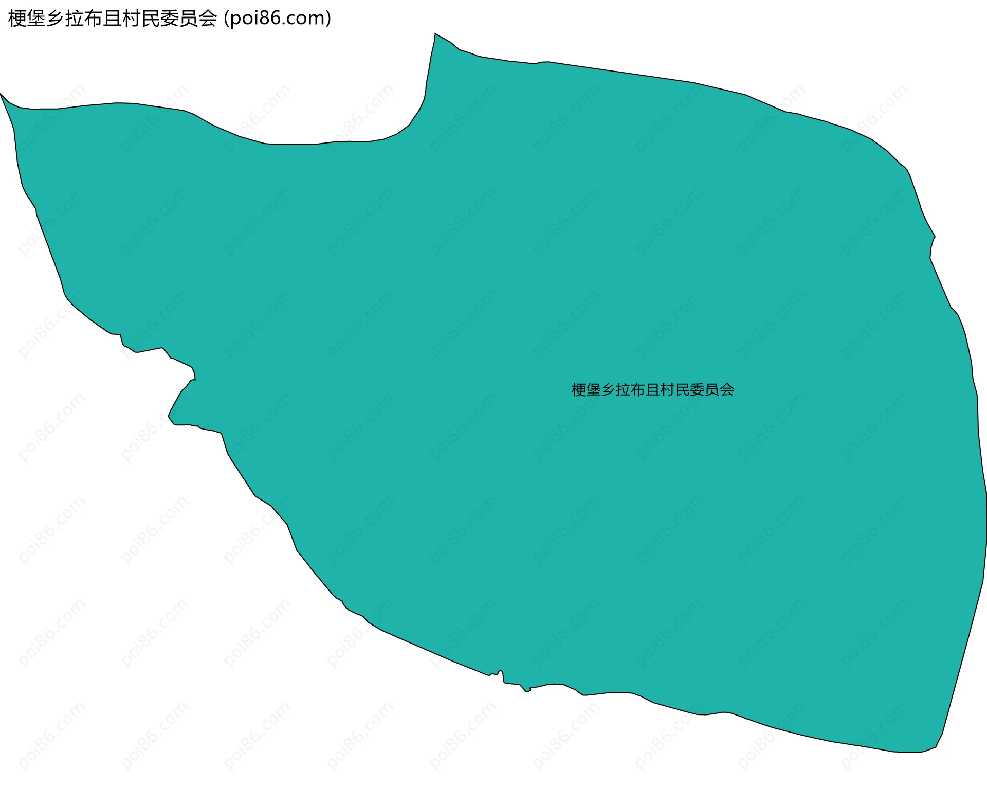梗堡乡拉布且村民委员会边界地图