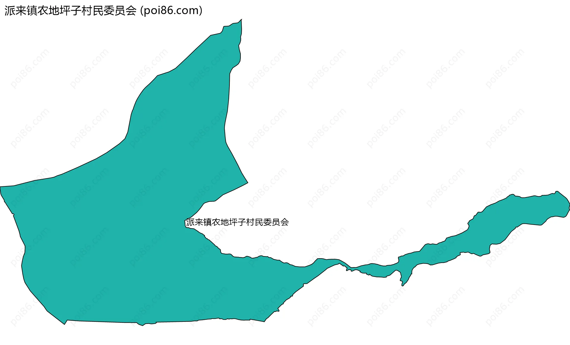 派来镇农地坪子村民委员会边界地图