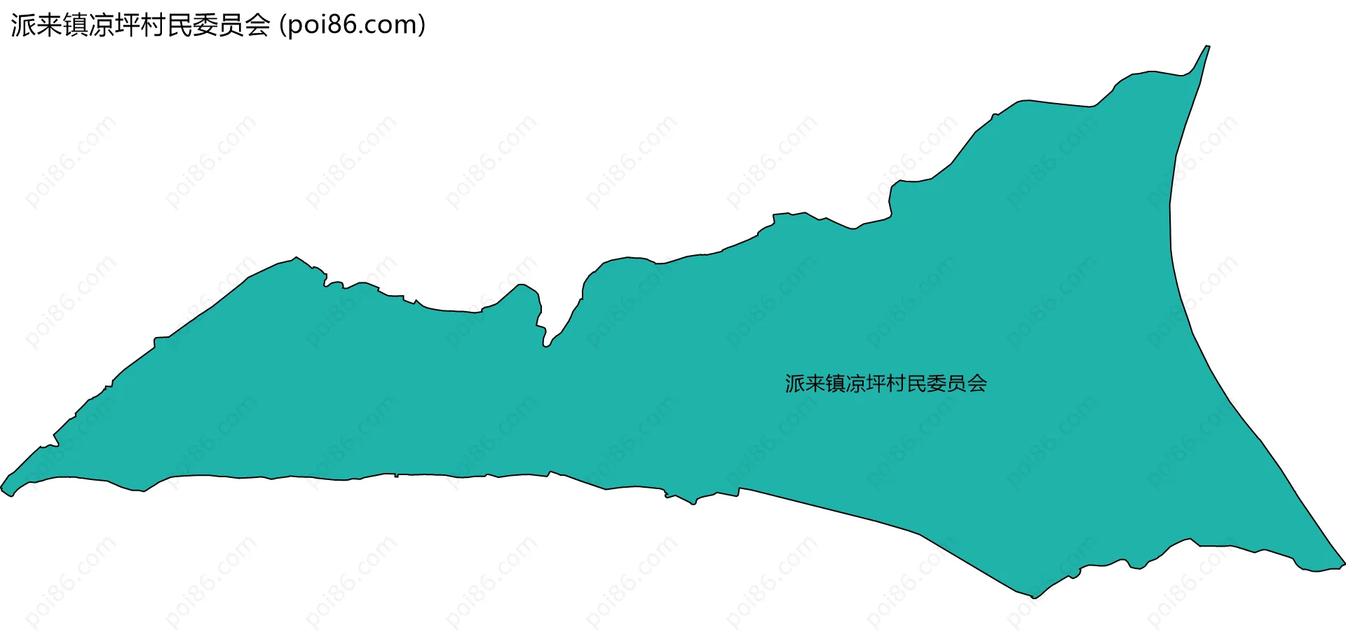 派来镇凉坪村民委员会边界地图