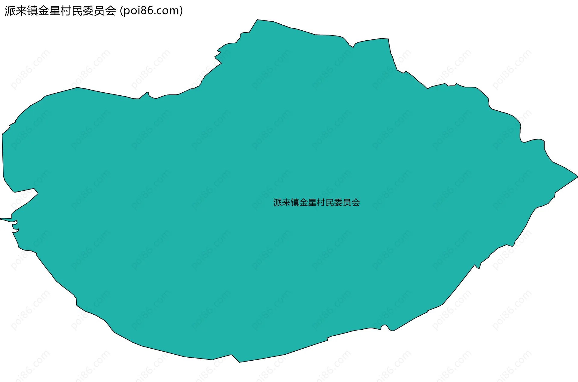 派来镇金星村民委员会边界地图