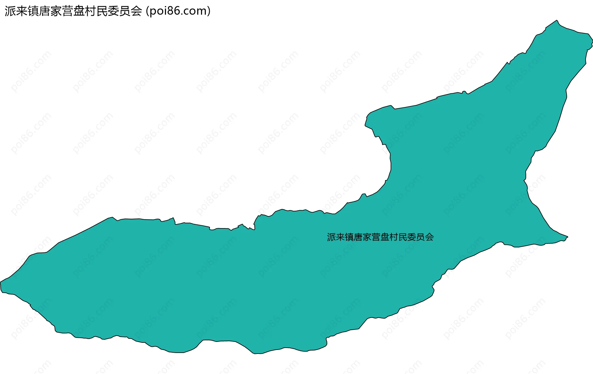 派来镇唐家营盘村民委员会边界地图