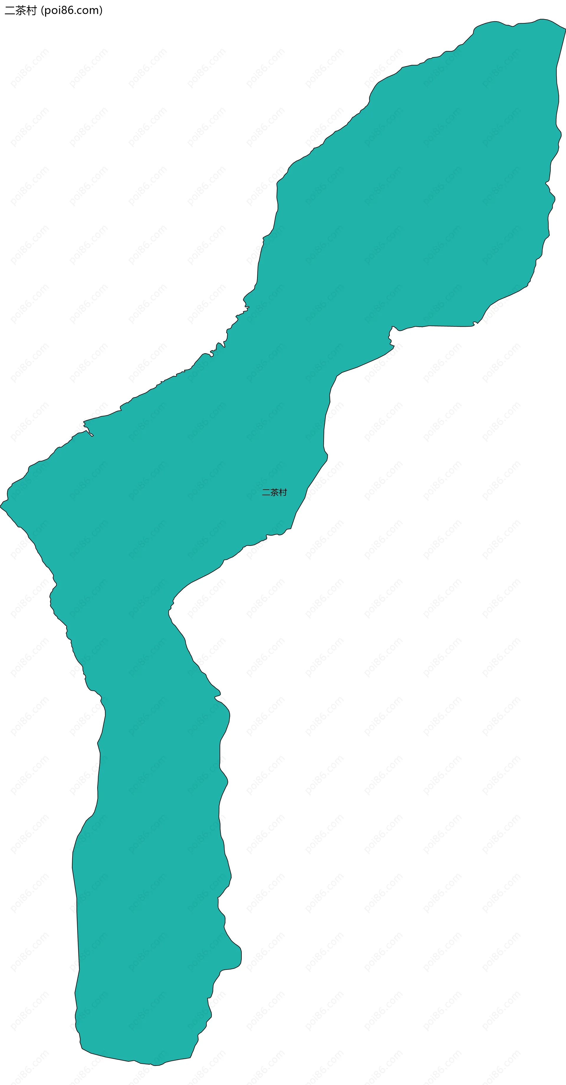 二茶村边界地图