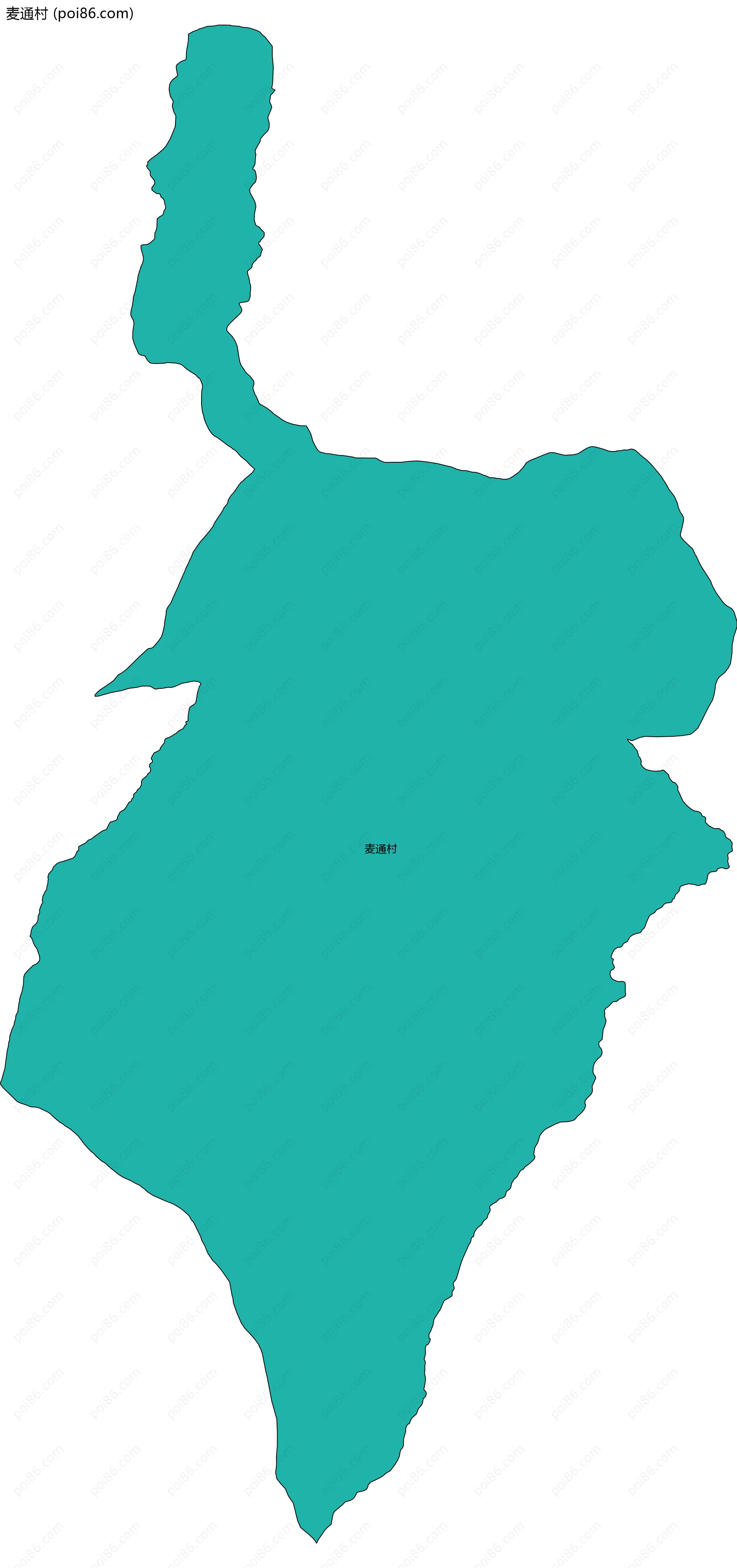 麦通村边界地图