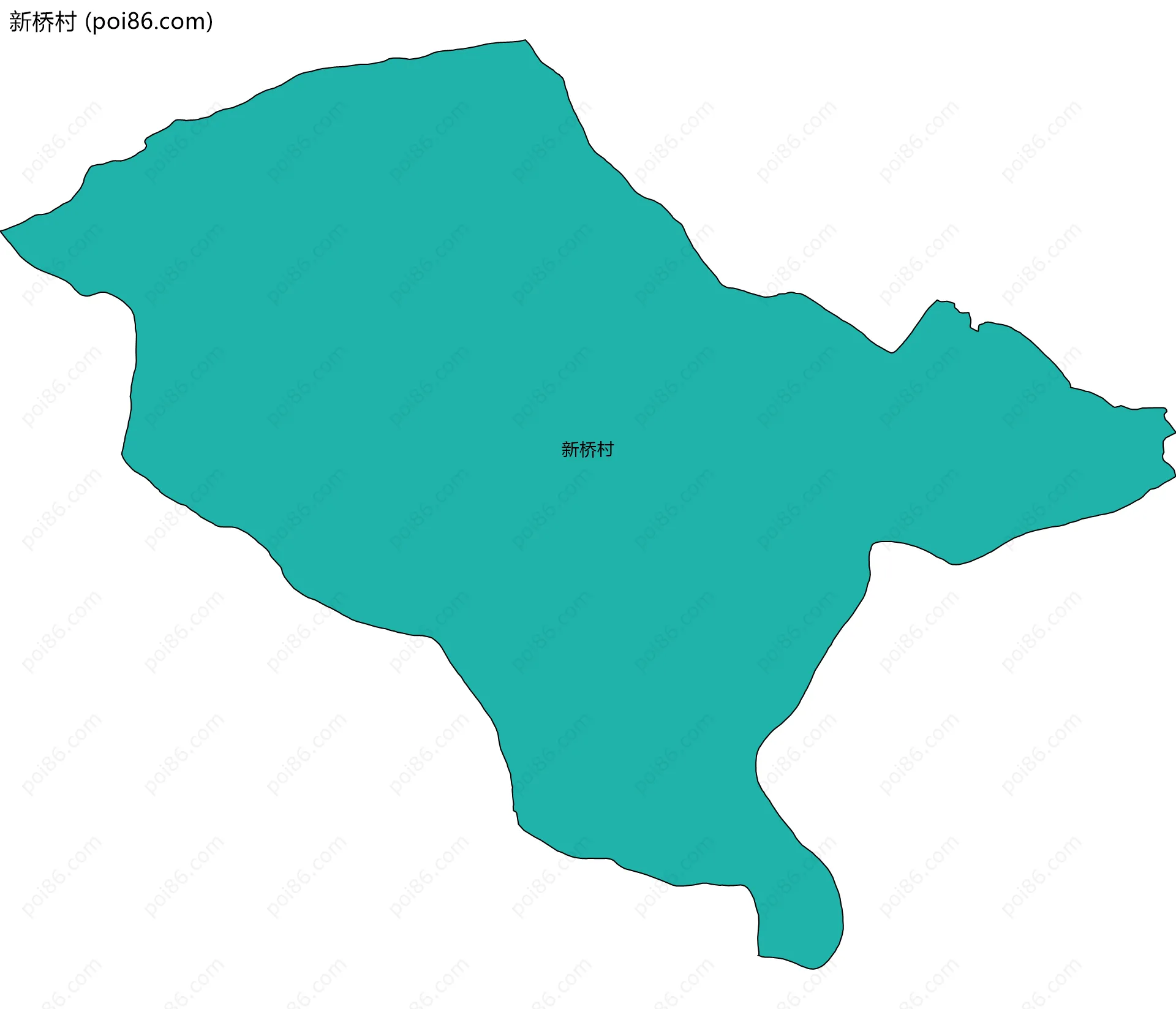 新桥村边界地图