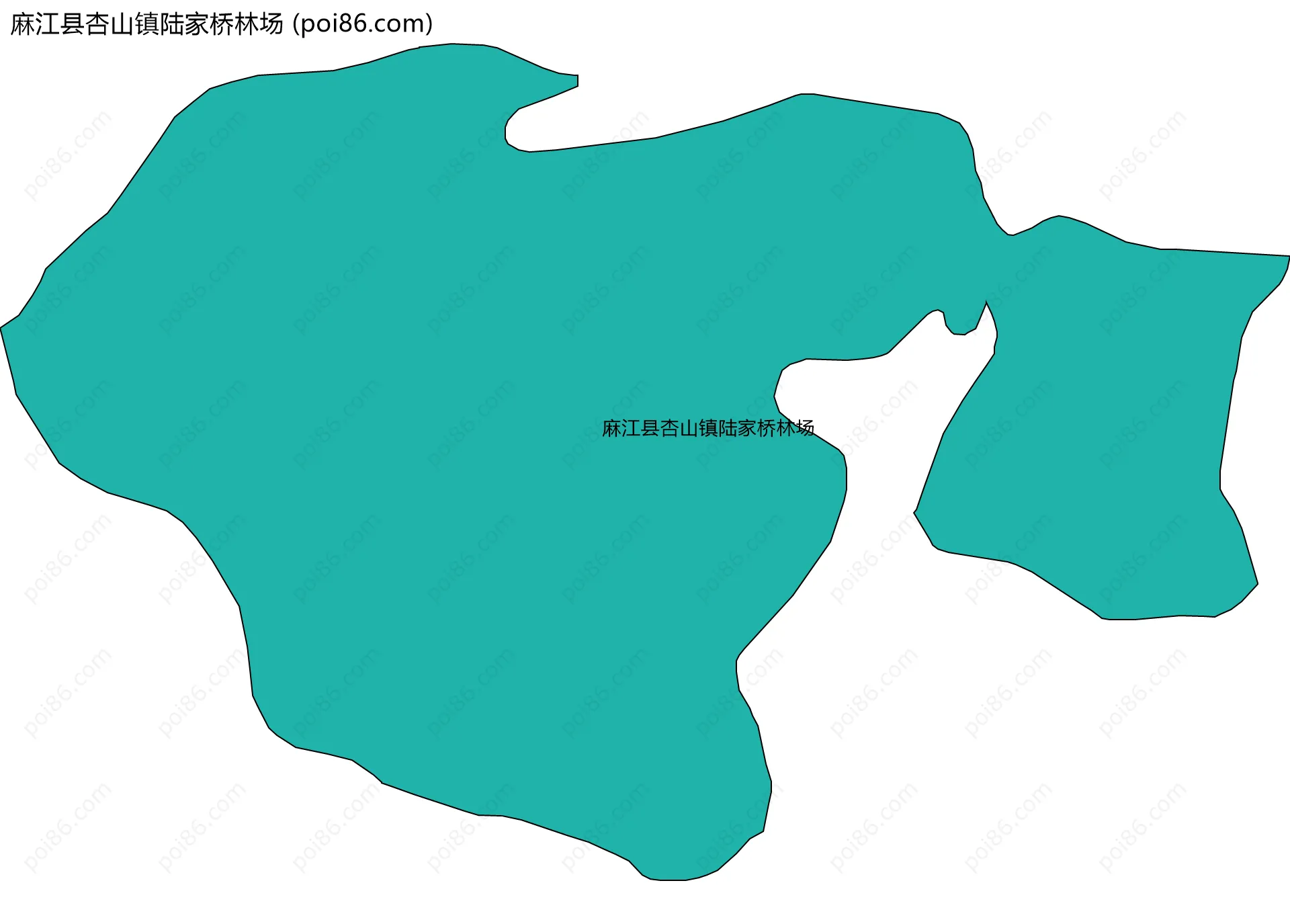 麻江县杏山镇陆家桥林场边界地图
