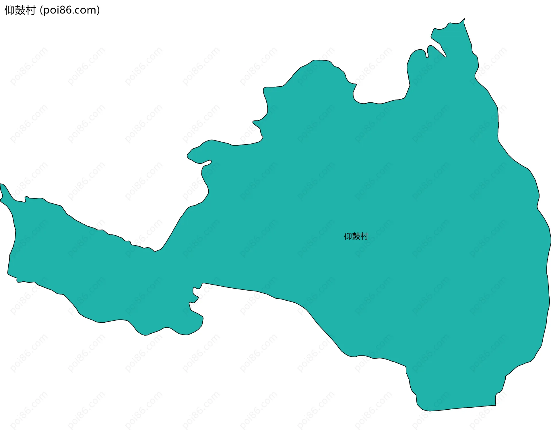 仰鼓村边界地图