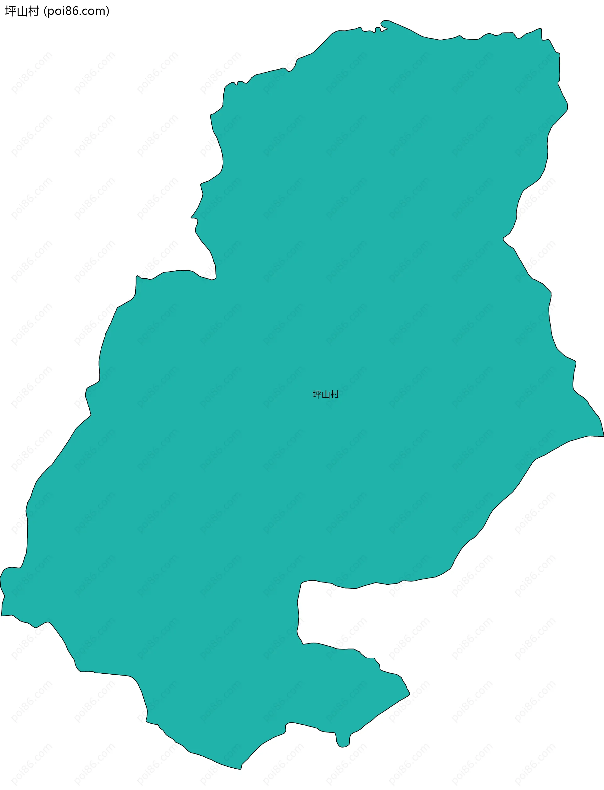 坪山村边界地图