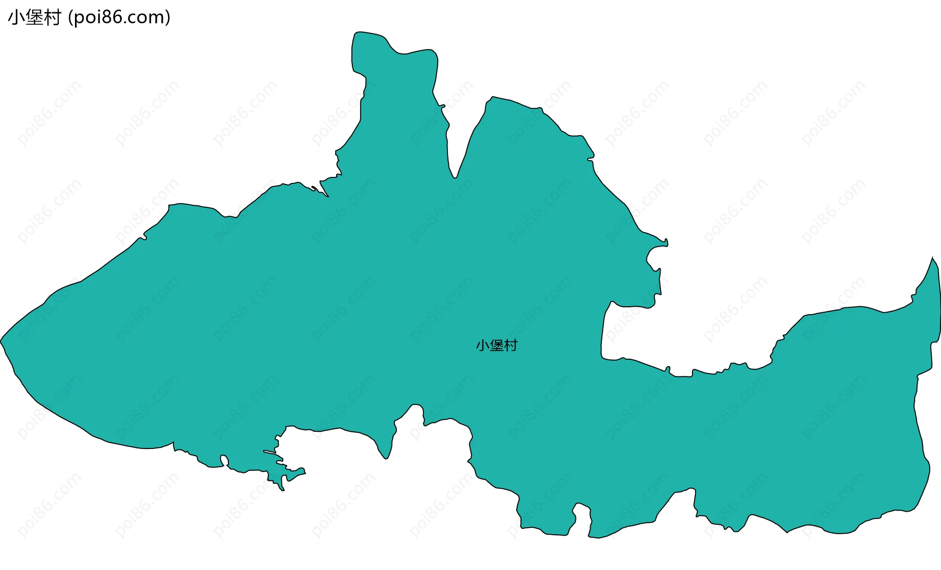 小堡村边界地图