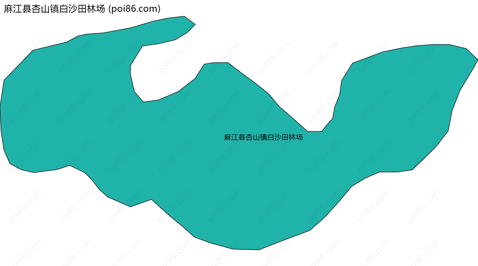 麻江县杏山镇白沙田林场边界地图