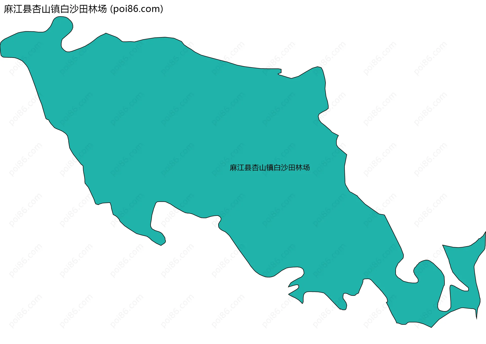 麻江县杏山镇白沙田林场边界地图