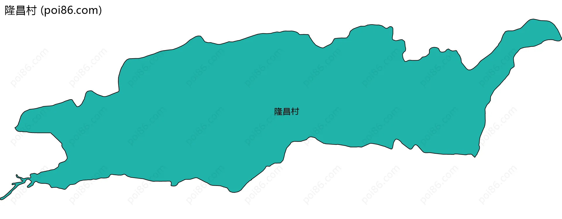 隆昌村边界地图