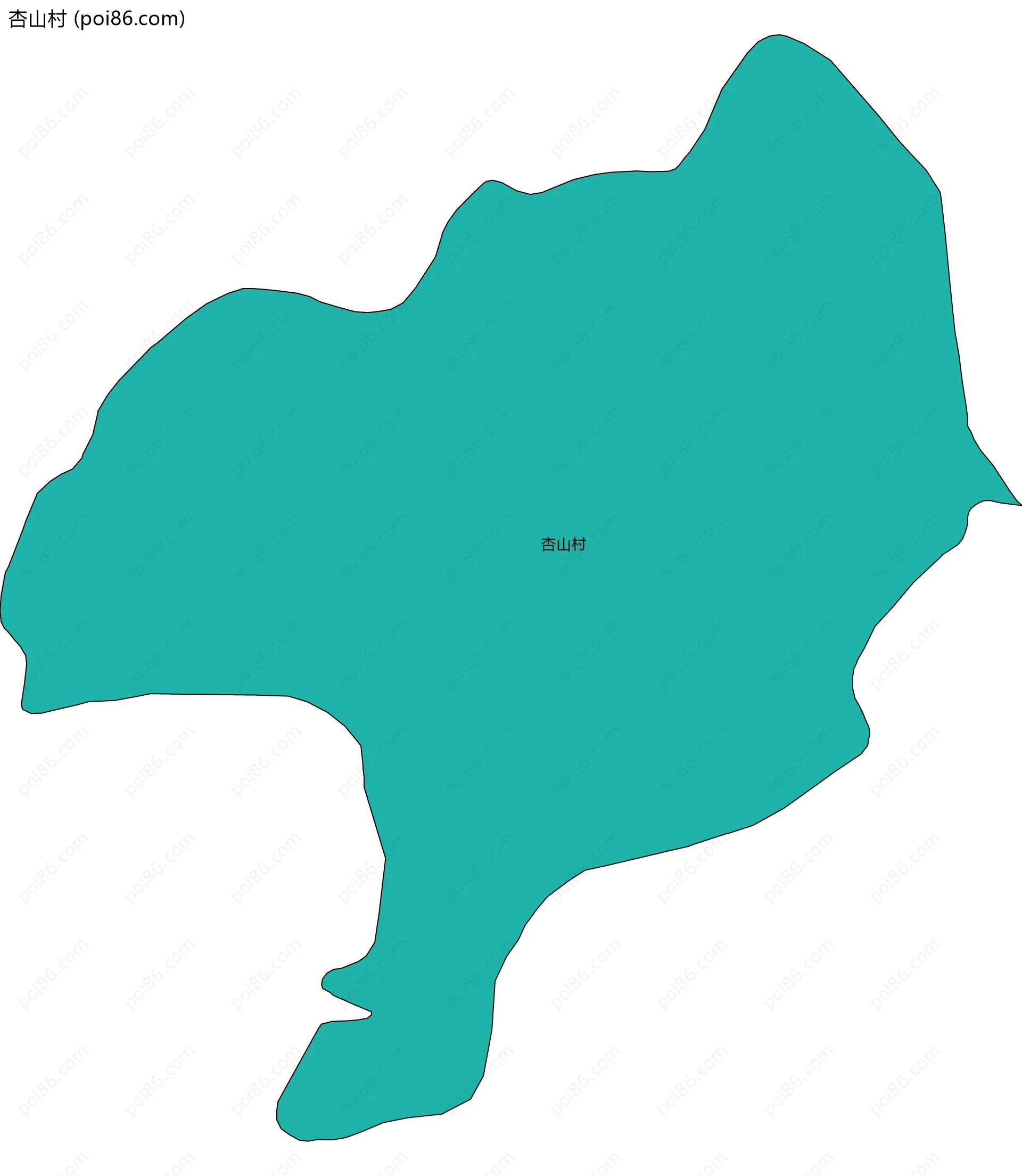 杏山村边界地图