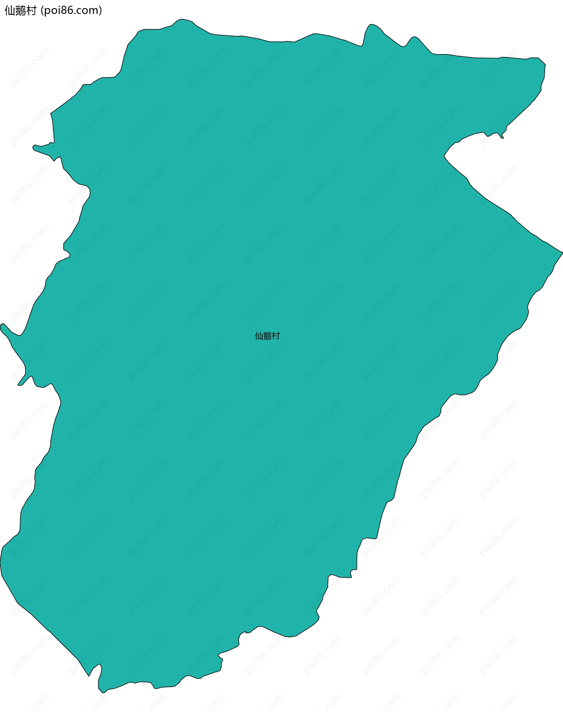 仙鹅村边界地图