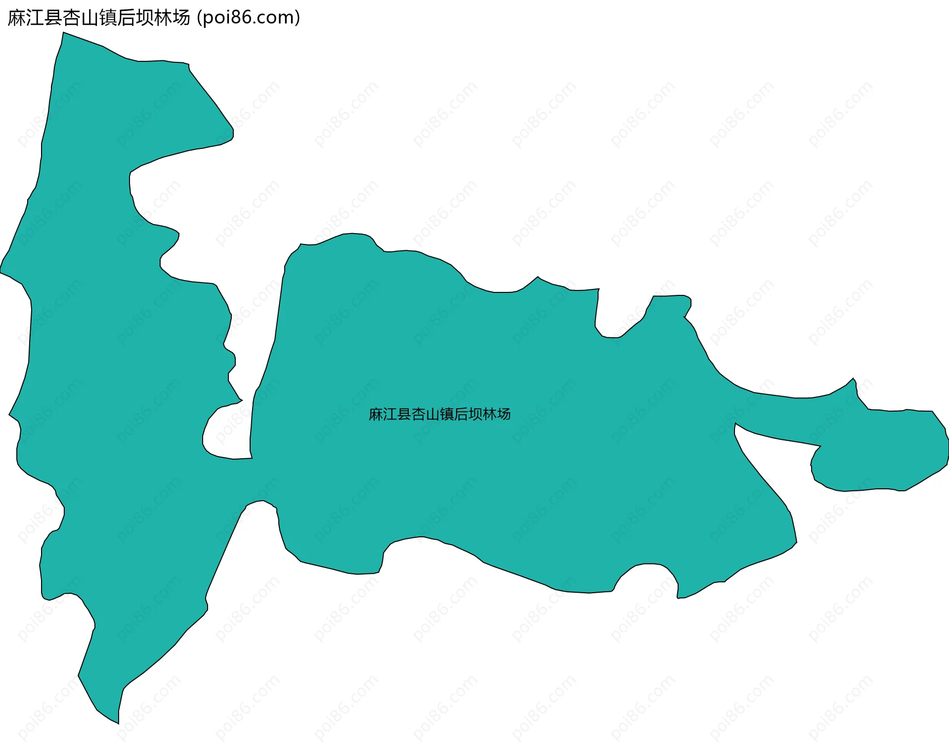 麻江县杏山镇后坝林场边界地图