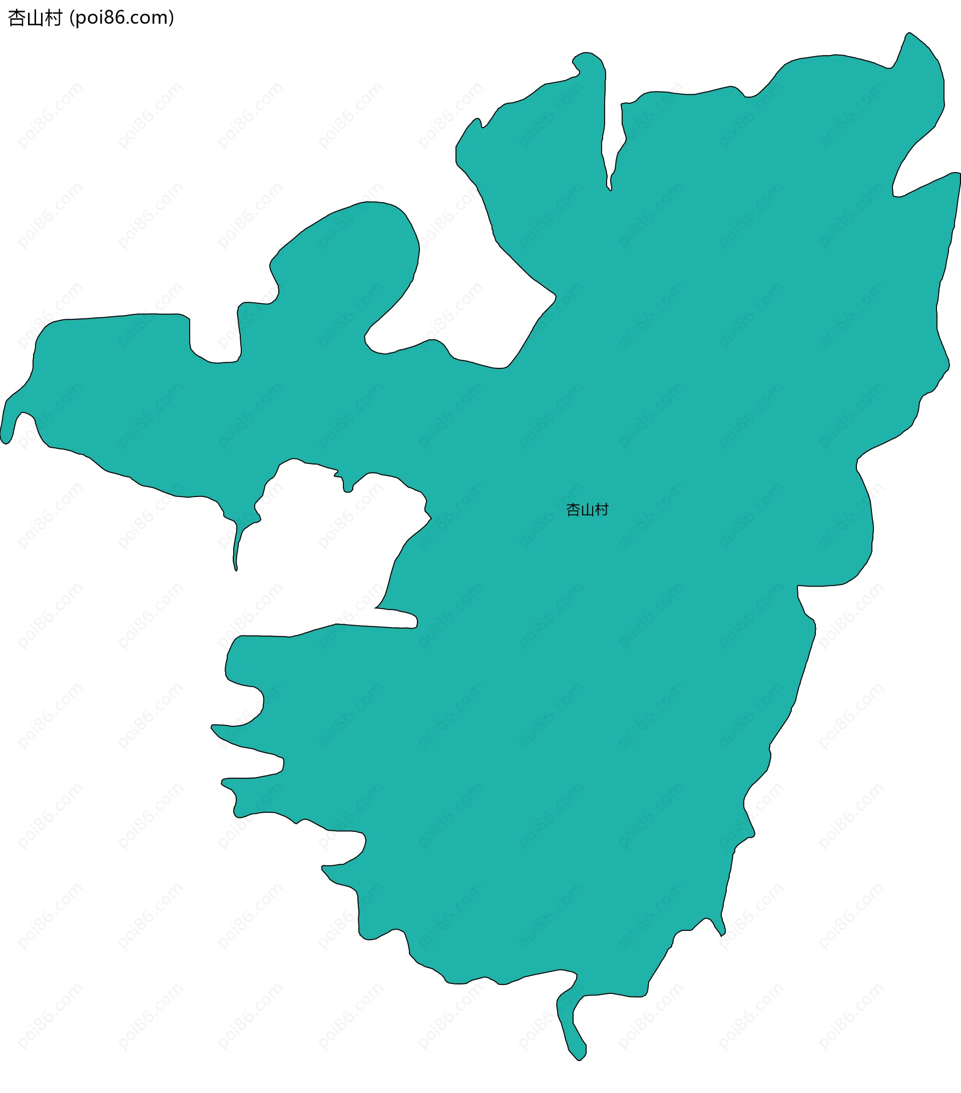 杏山村边界地图