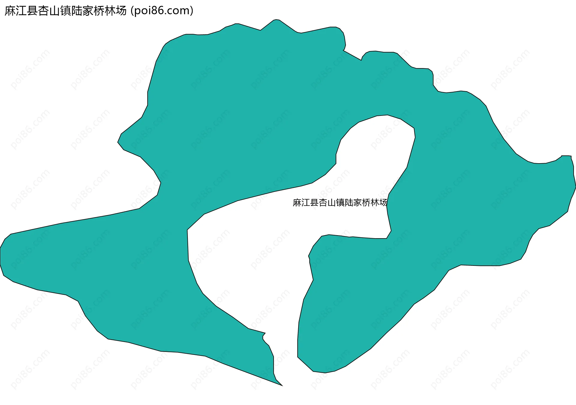 麻江县杏山镇陆家桥林场边界地图