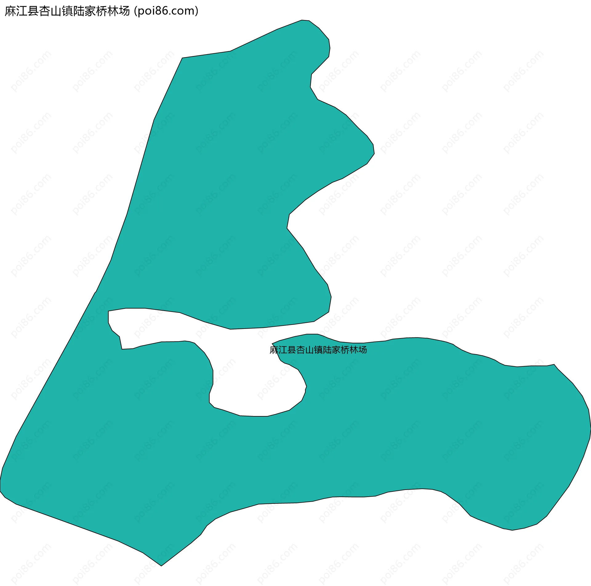 麻江县杏山镇陆家桥林场边界地图