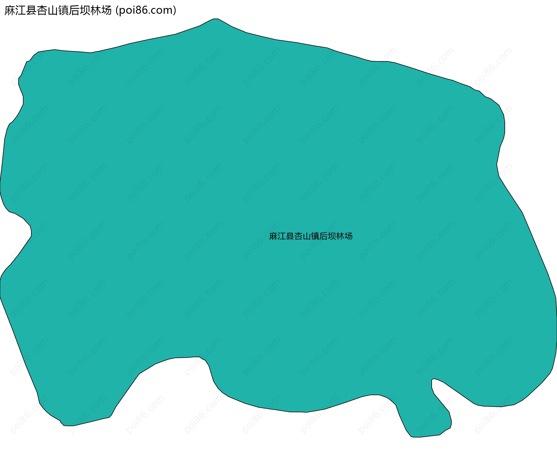 麻江县杏山镇后坝林场边界地图