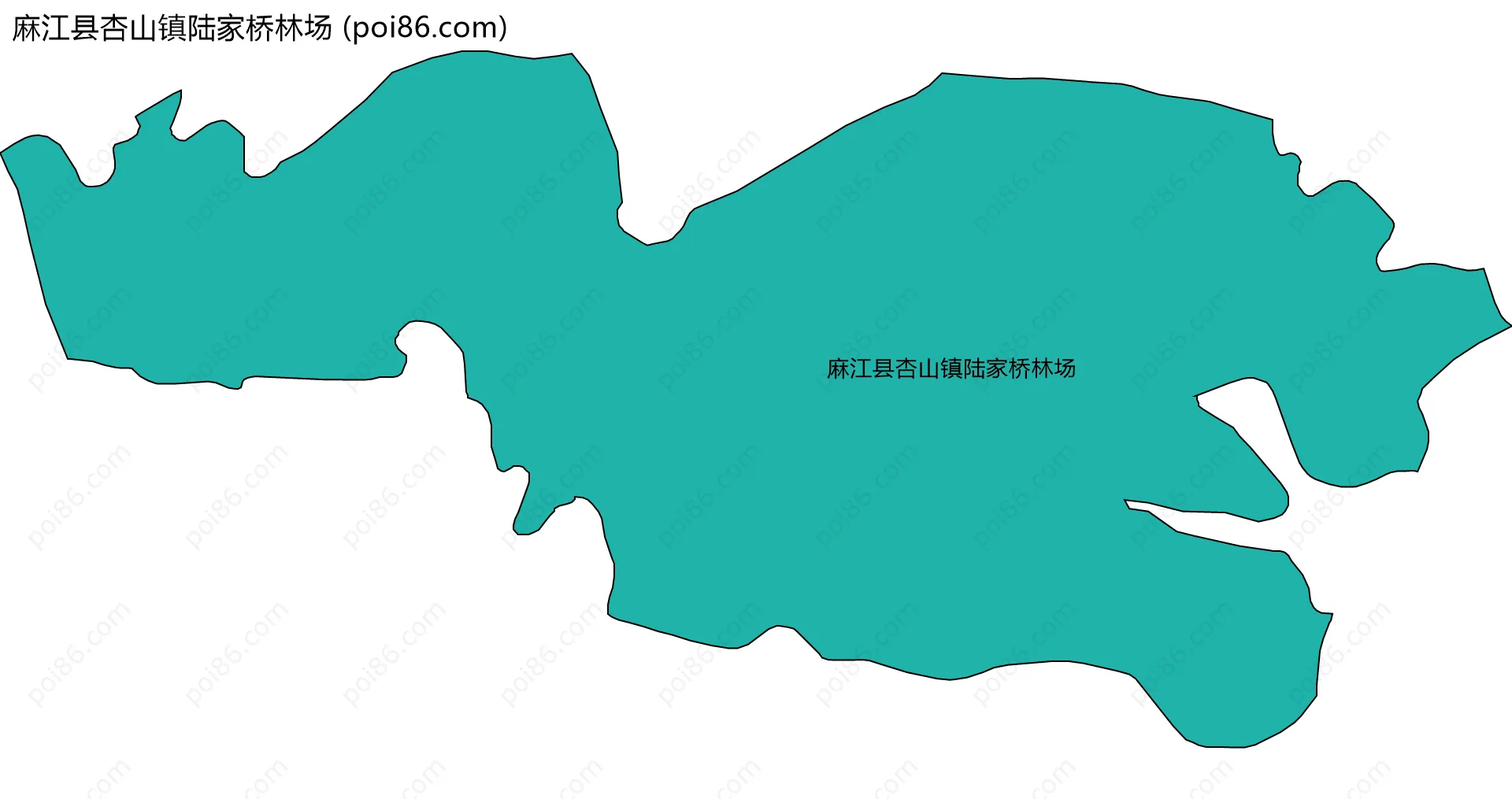 麻江县杏山镇陆家桥林场边界地图