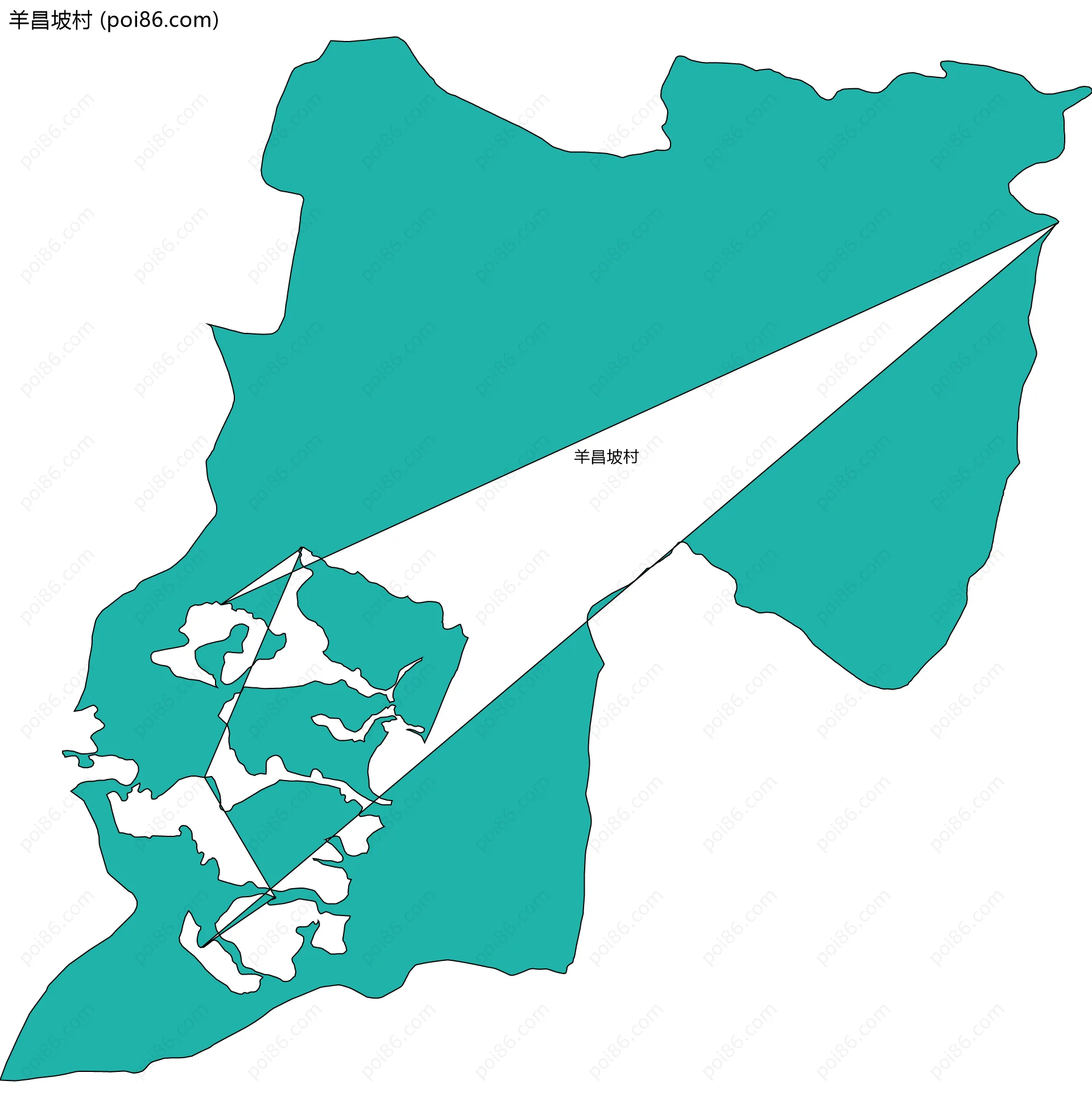 羊昌坡村边界地图