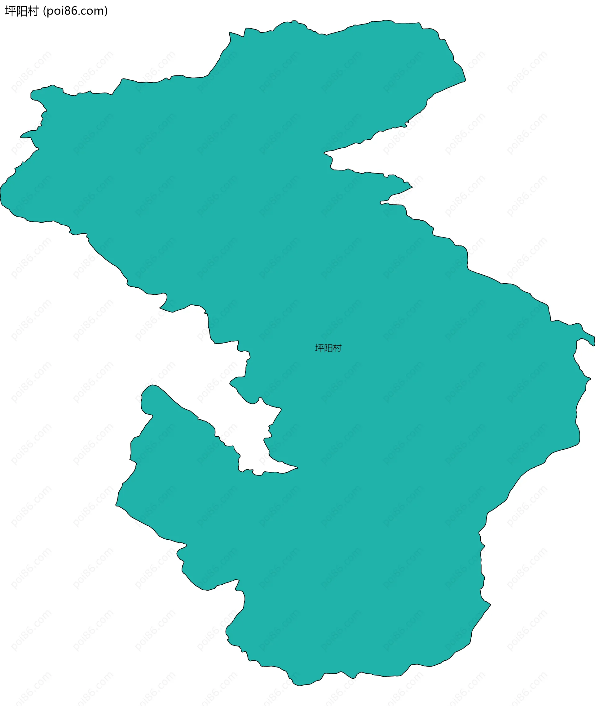 坪阳村边界地图