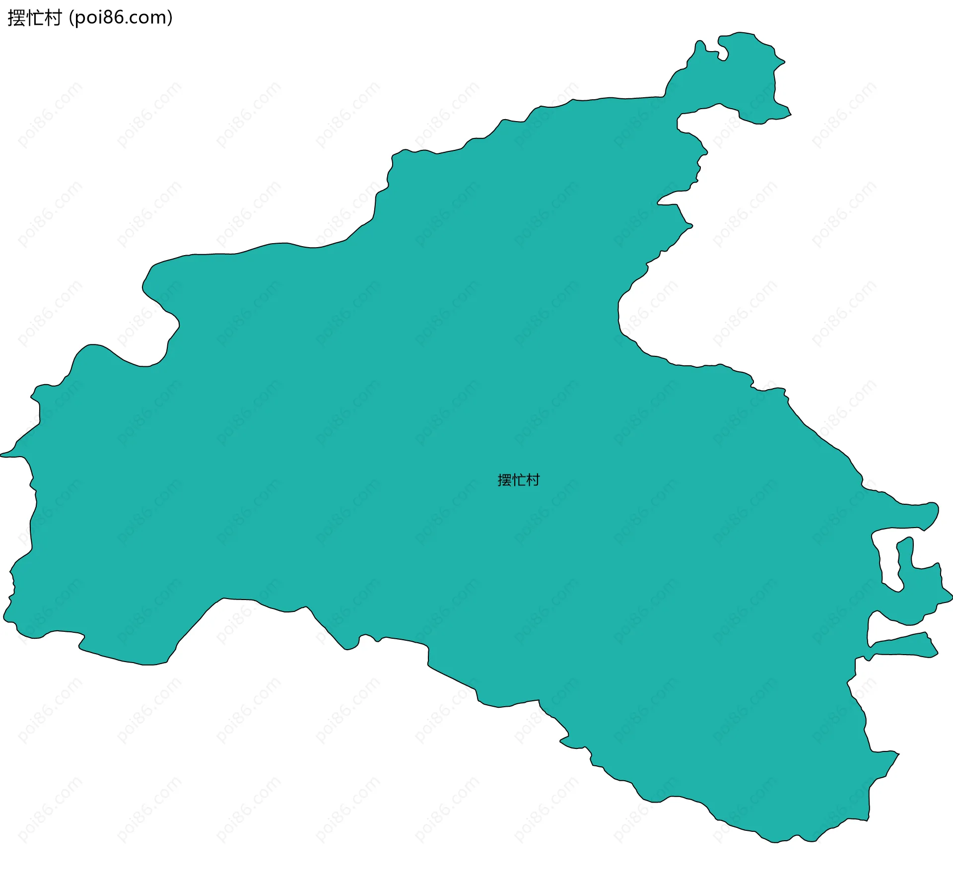 摆忙村边界地图