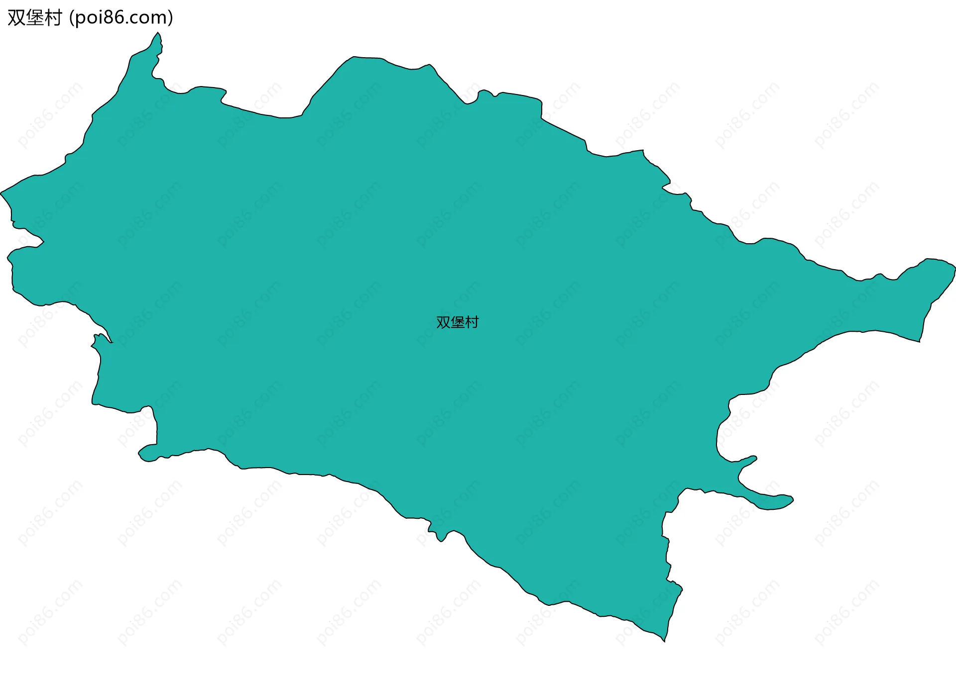 双堡村边界地图