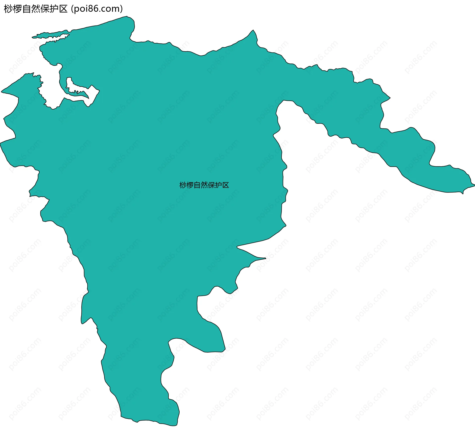 桫椤自然保护区边界地图(五级行政区划)