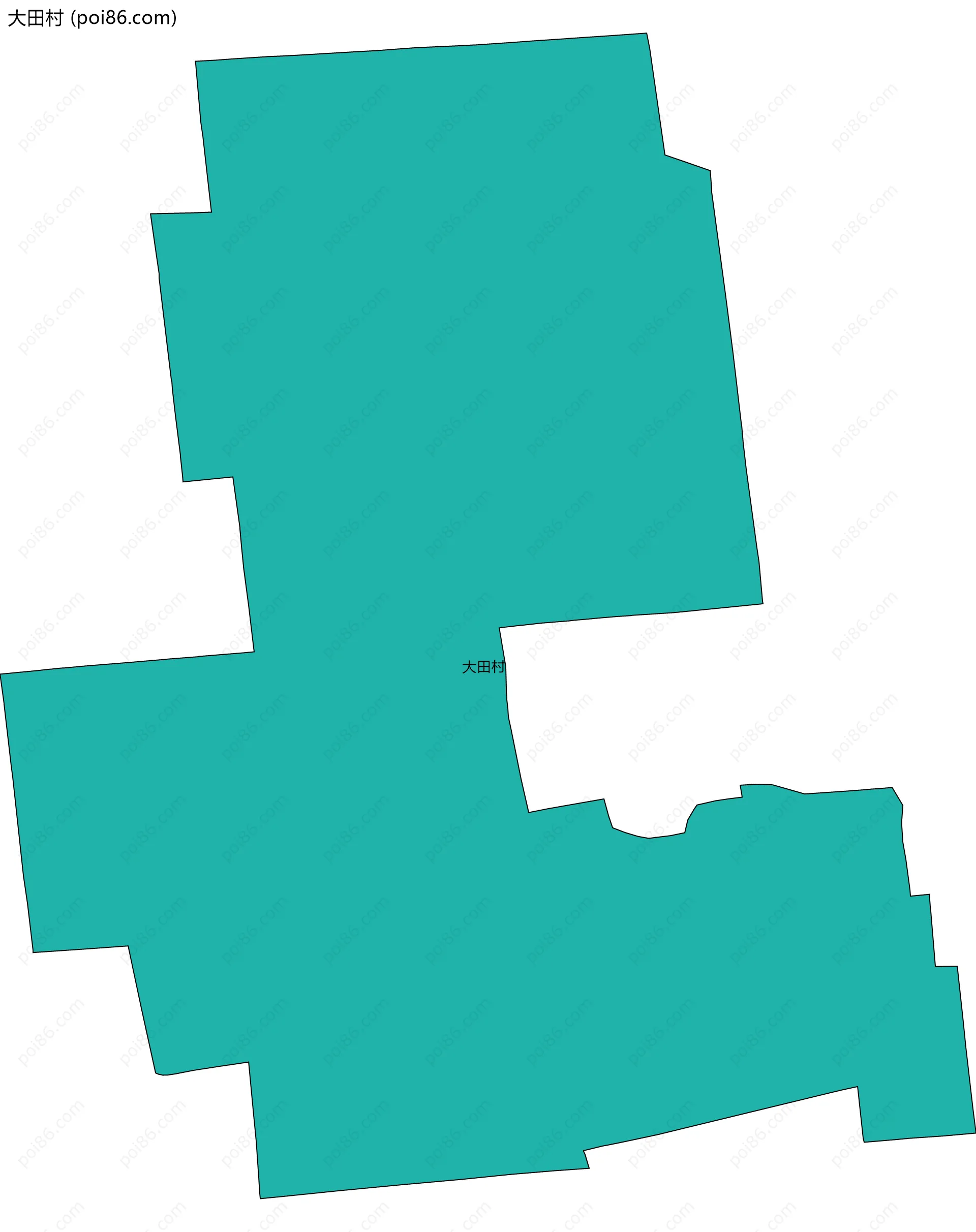 大田村边界地图