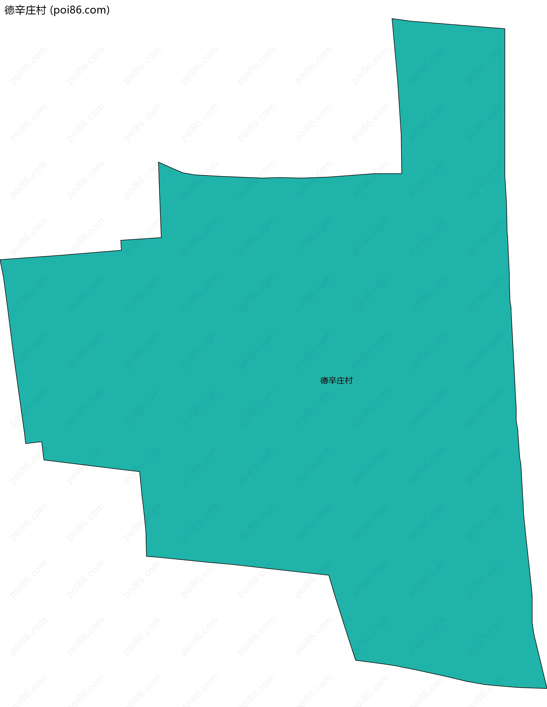 德辛庄村边界地图