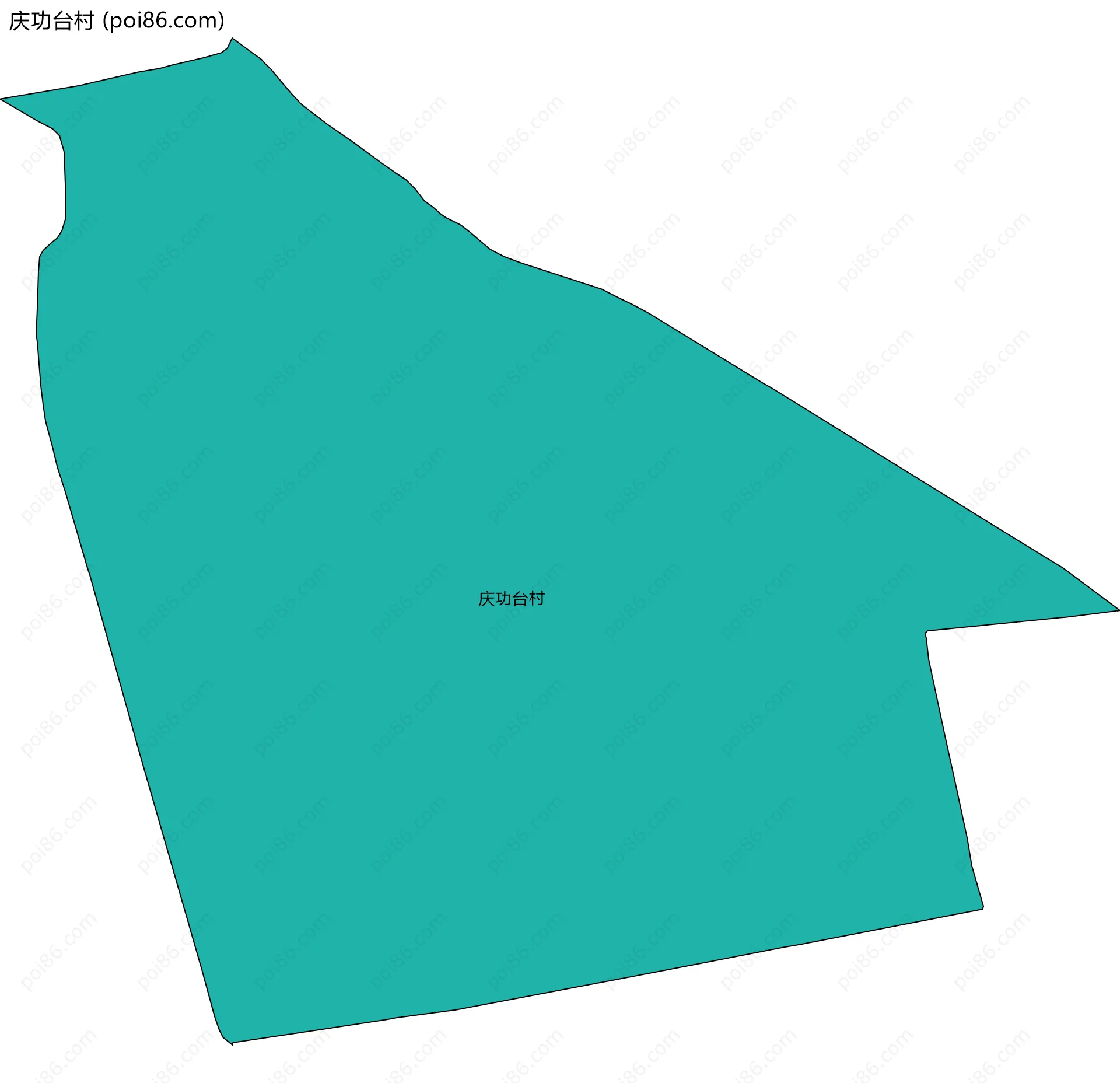 庆功台村边界地图