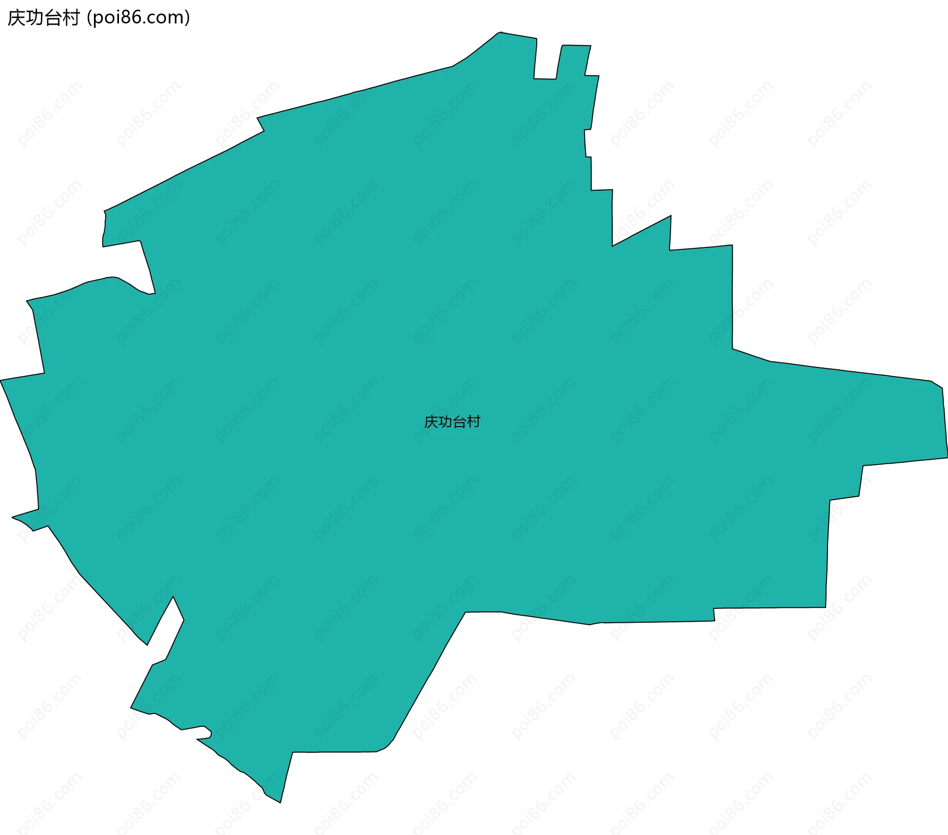 庆功台村边界地图