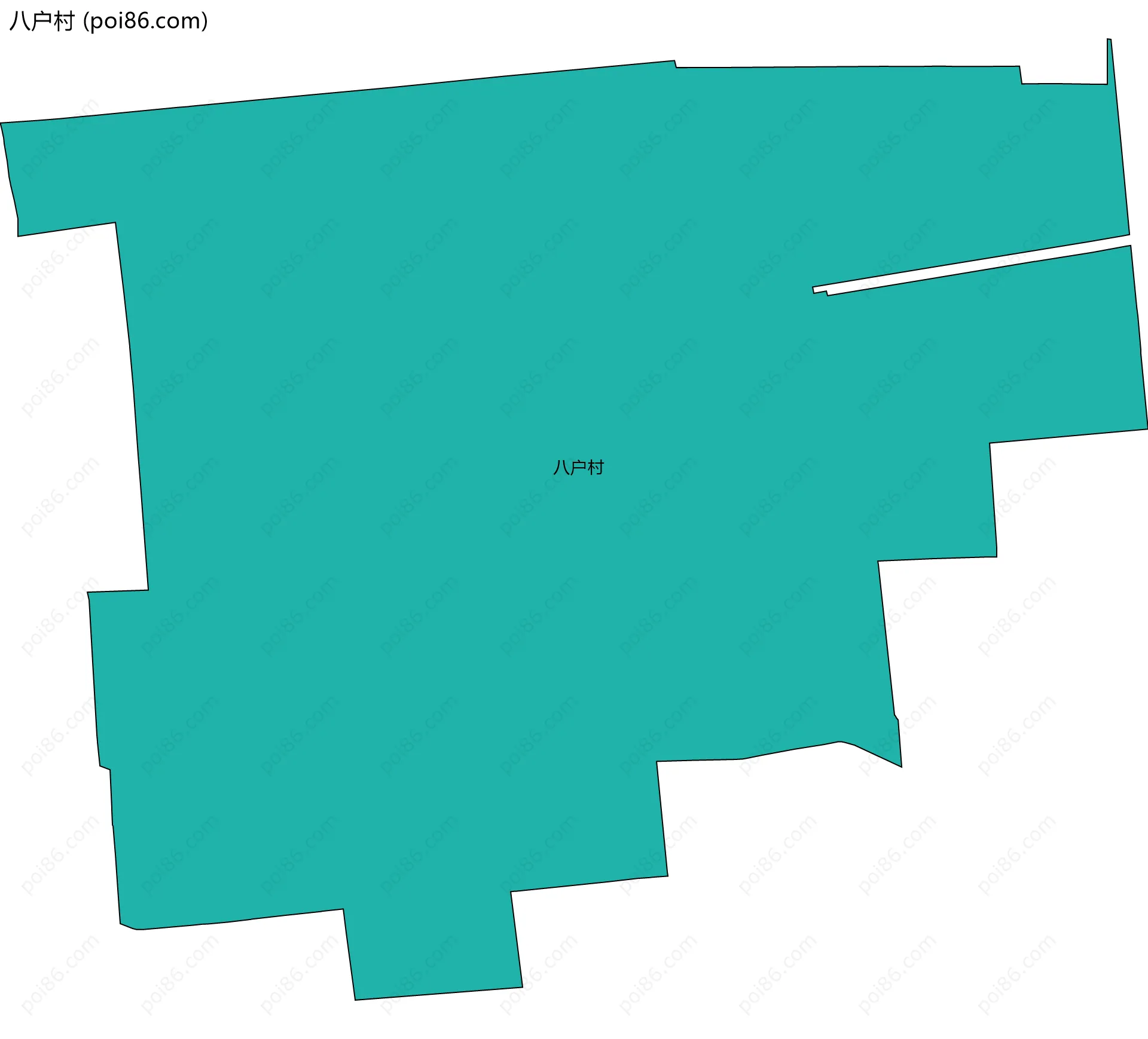 八户村边界地图
