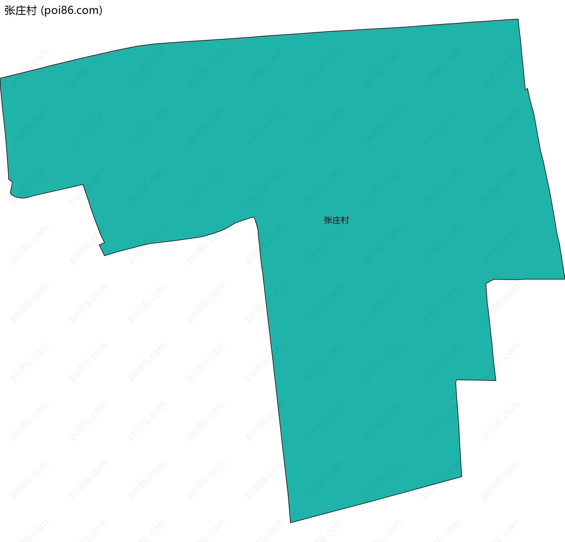 张庄村边界地图