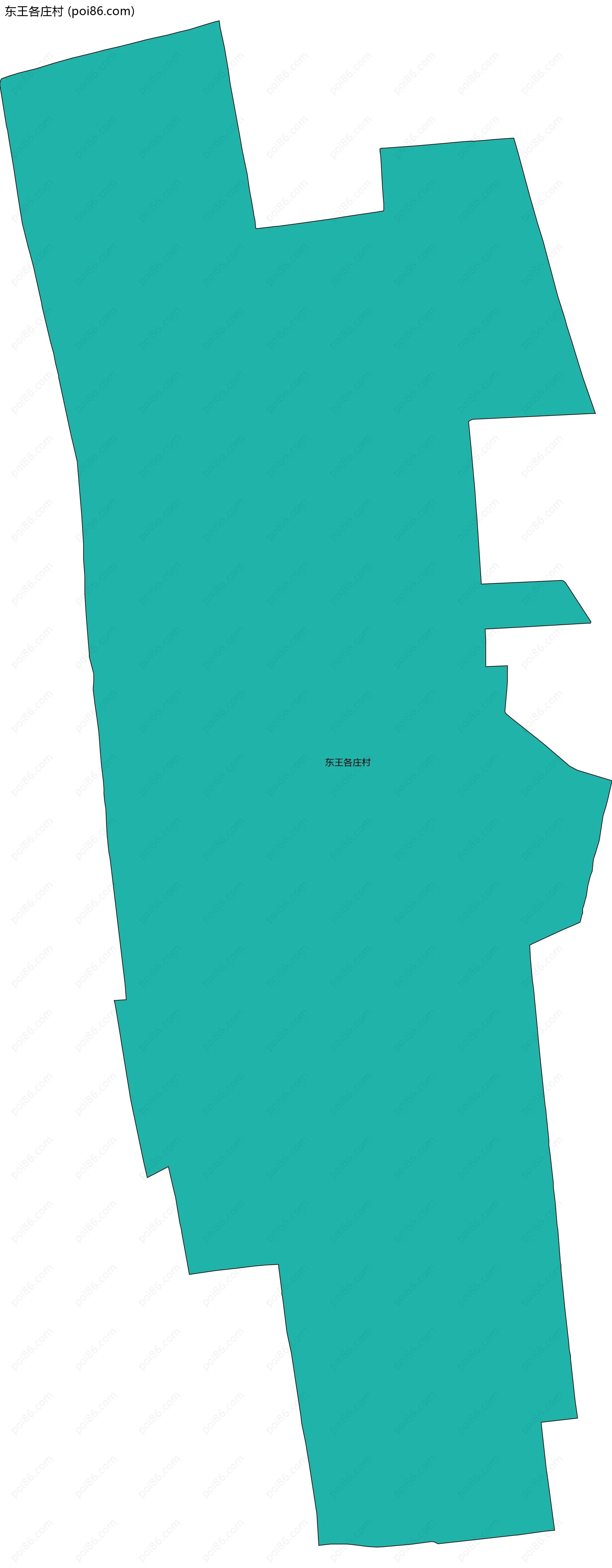 东王各庄村边界地图