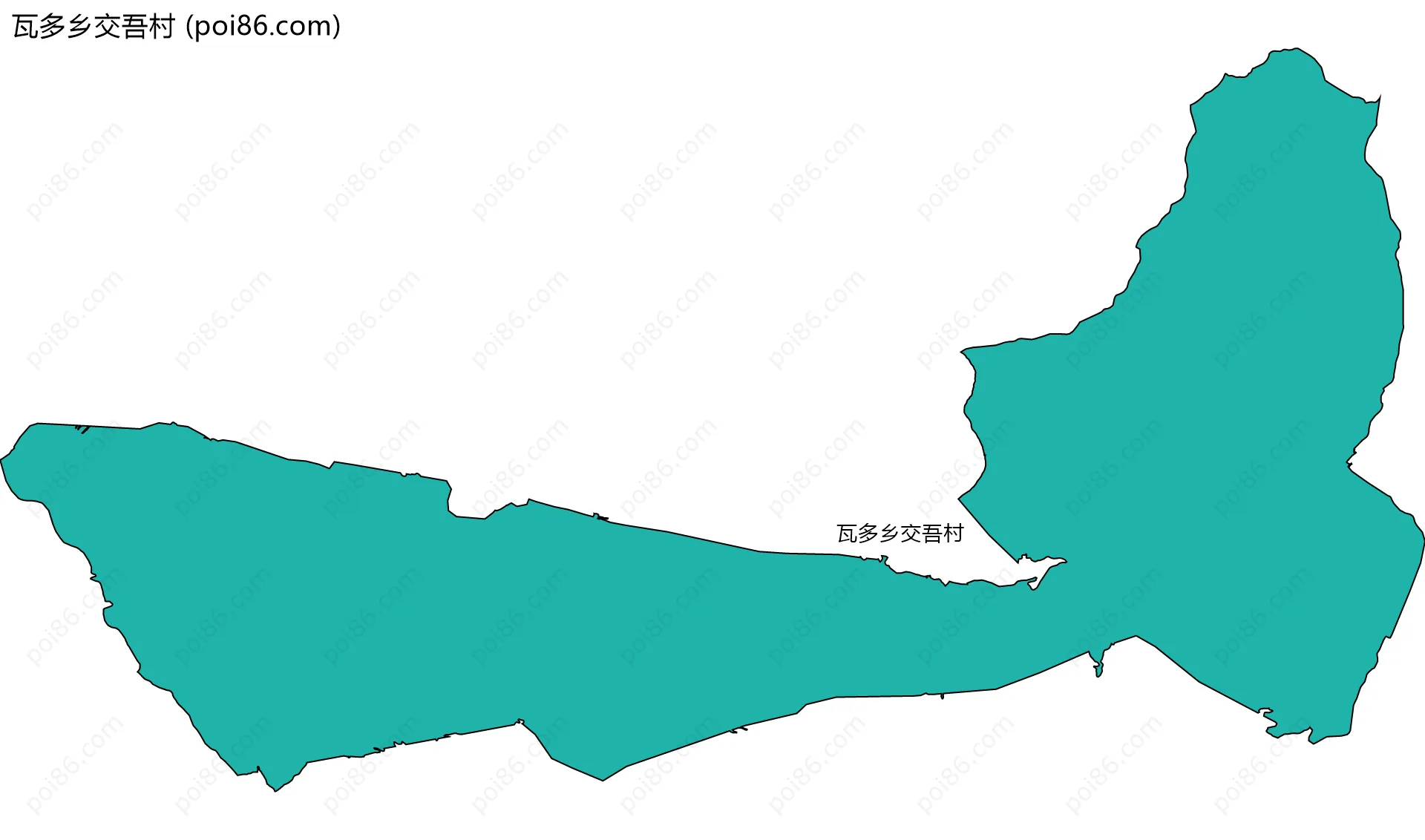 瓦多乡交吾村边界地图