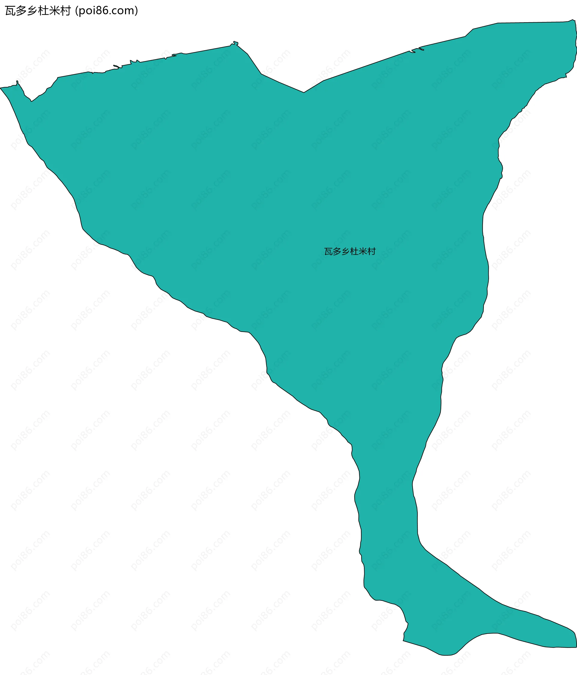 瓦多乡杜米村边界地图