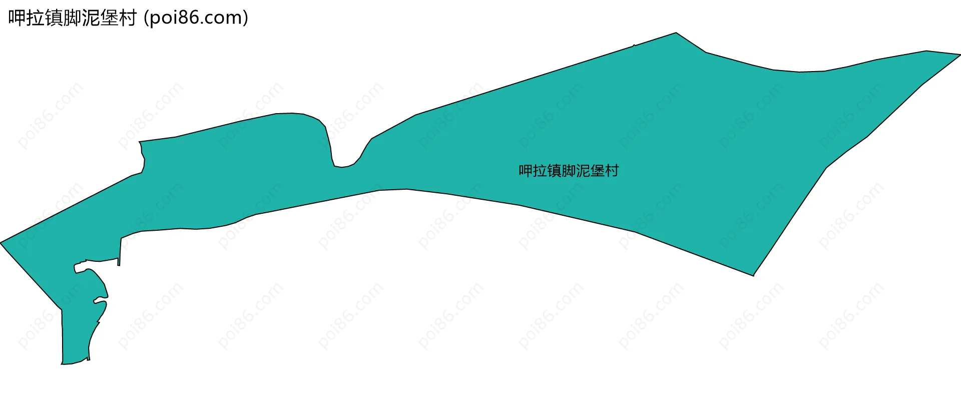 呷拉镇脚泥堡村边界地图