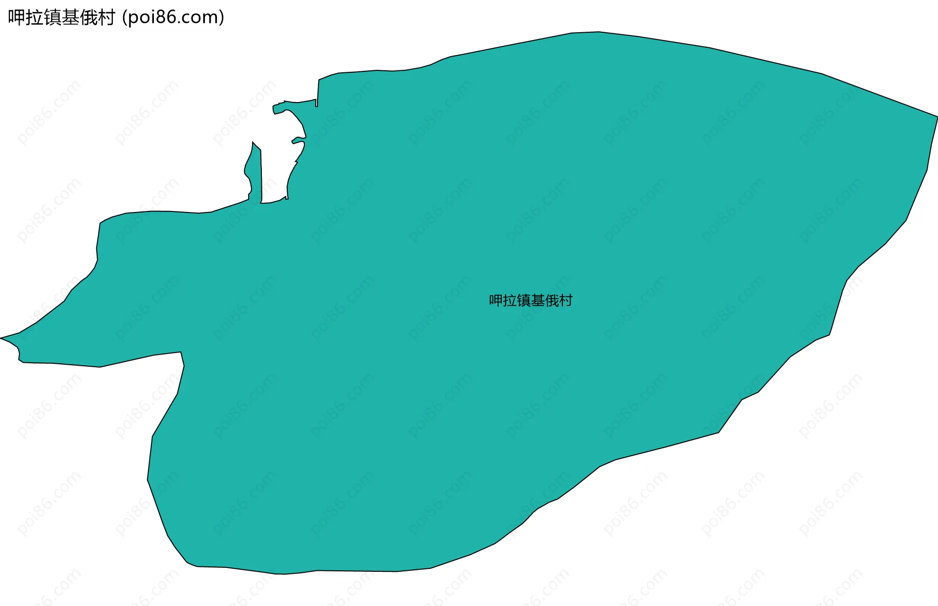 呷拉镇基俄村边界地图