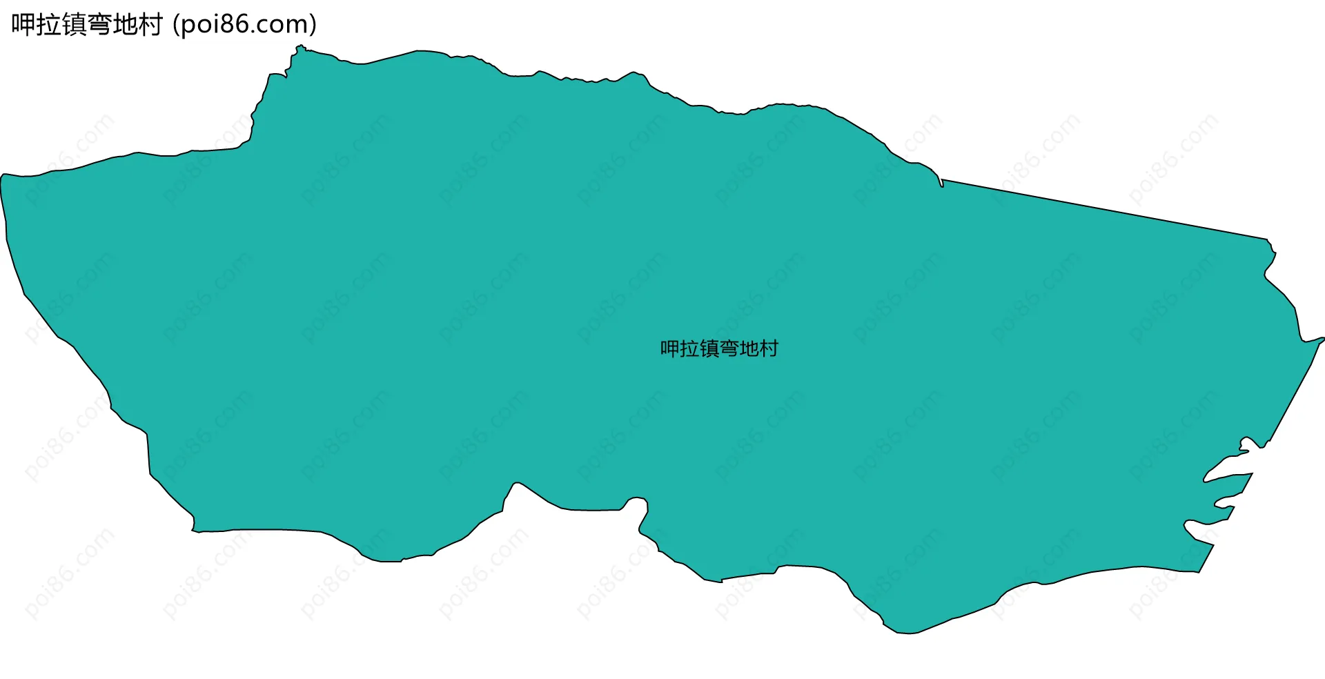 呷拉镇弯地村边界地图