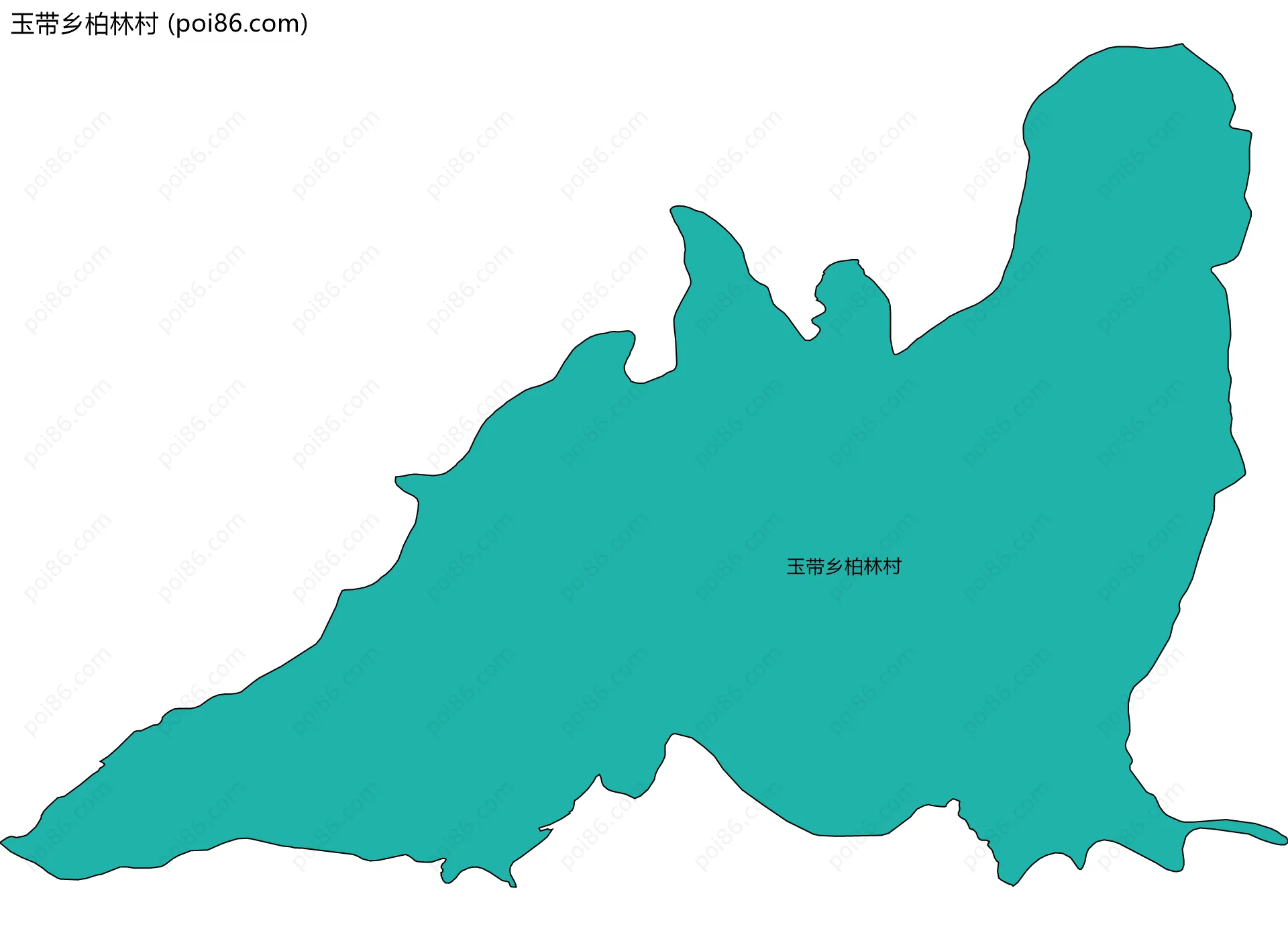玉带乡柏林村边界地图