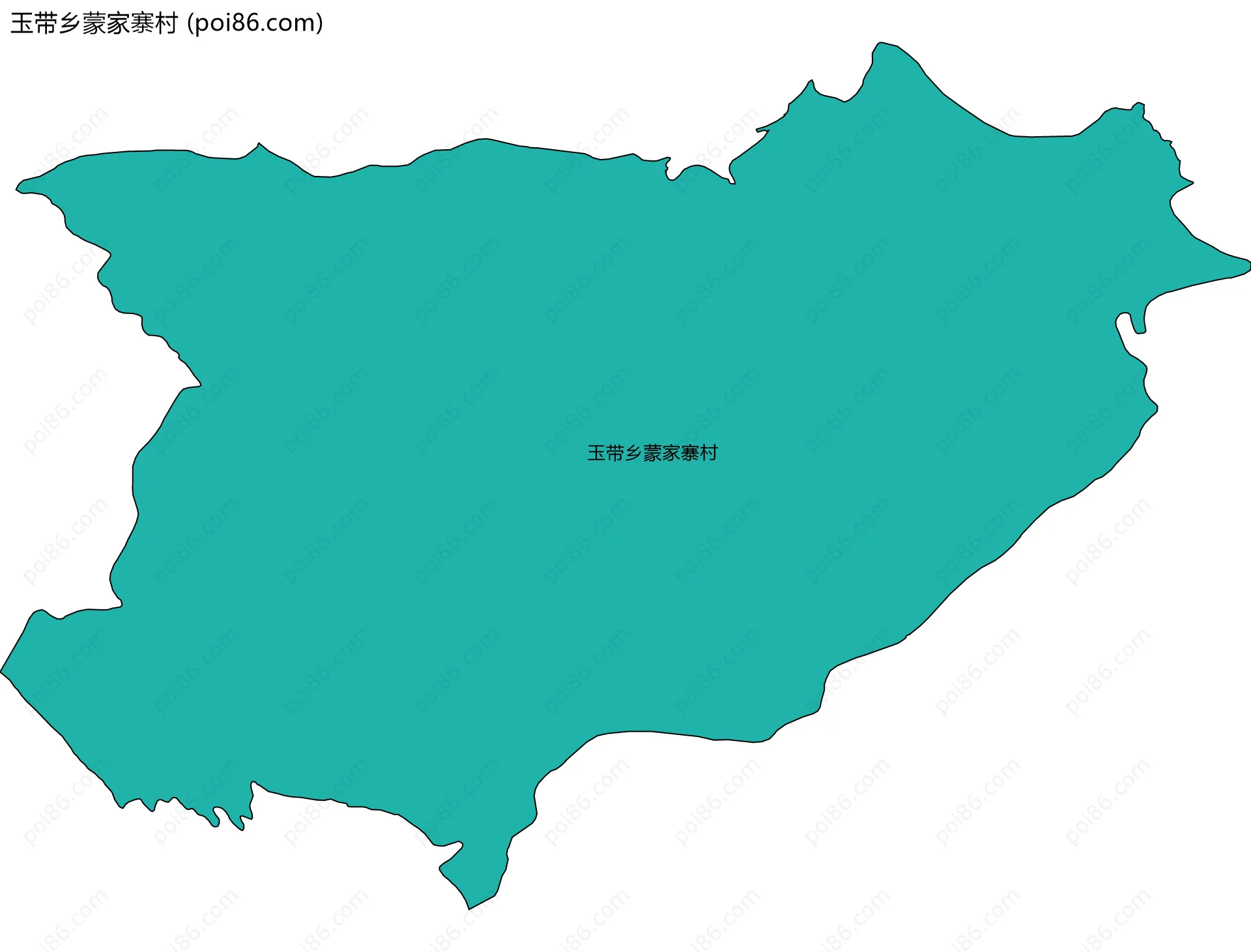 玉带乡蒙家寨村边界地图