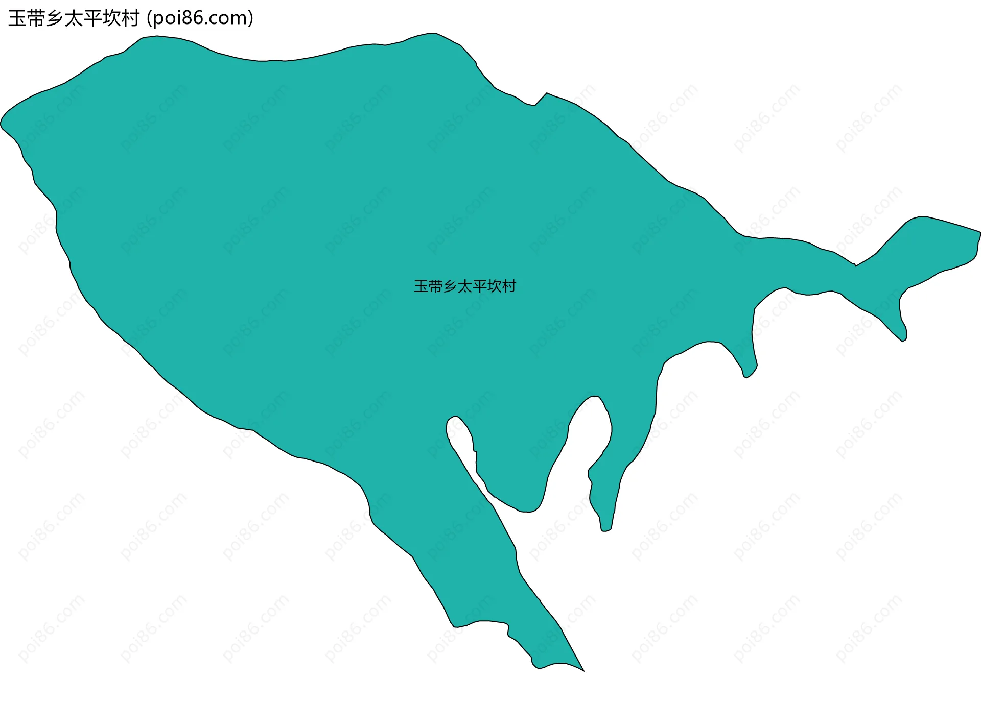 玉带乡太平坎村边界地图