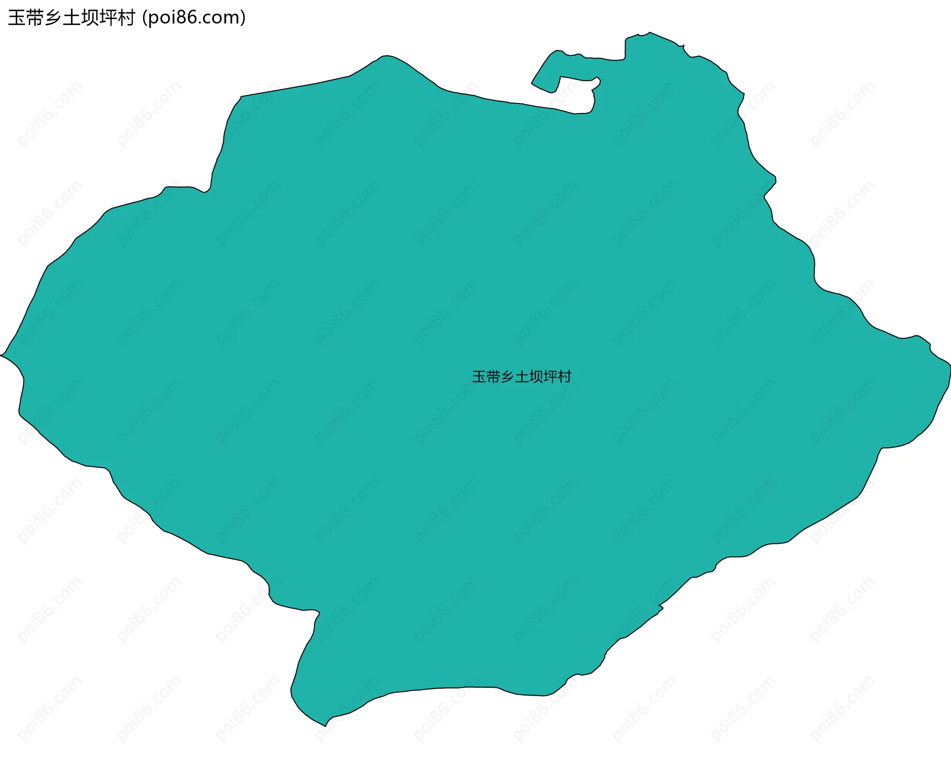 玉带乡土坝坪村边界地图