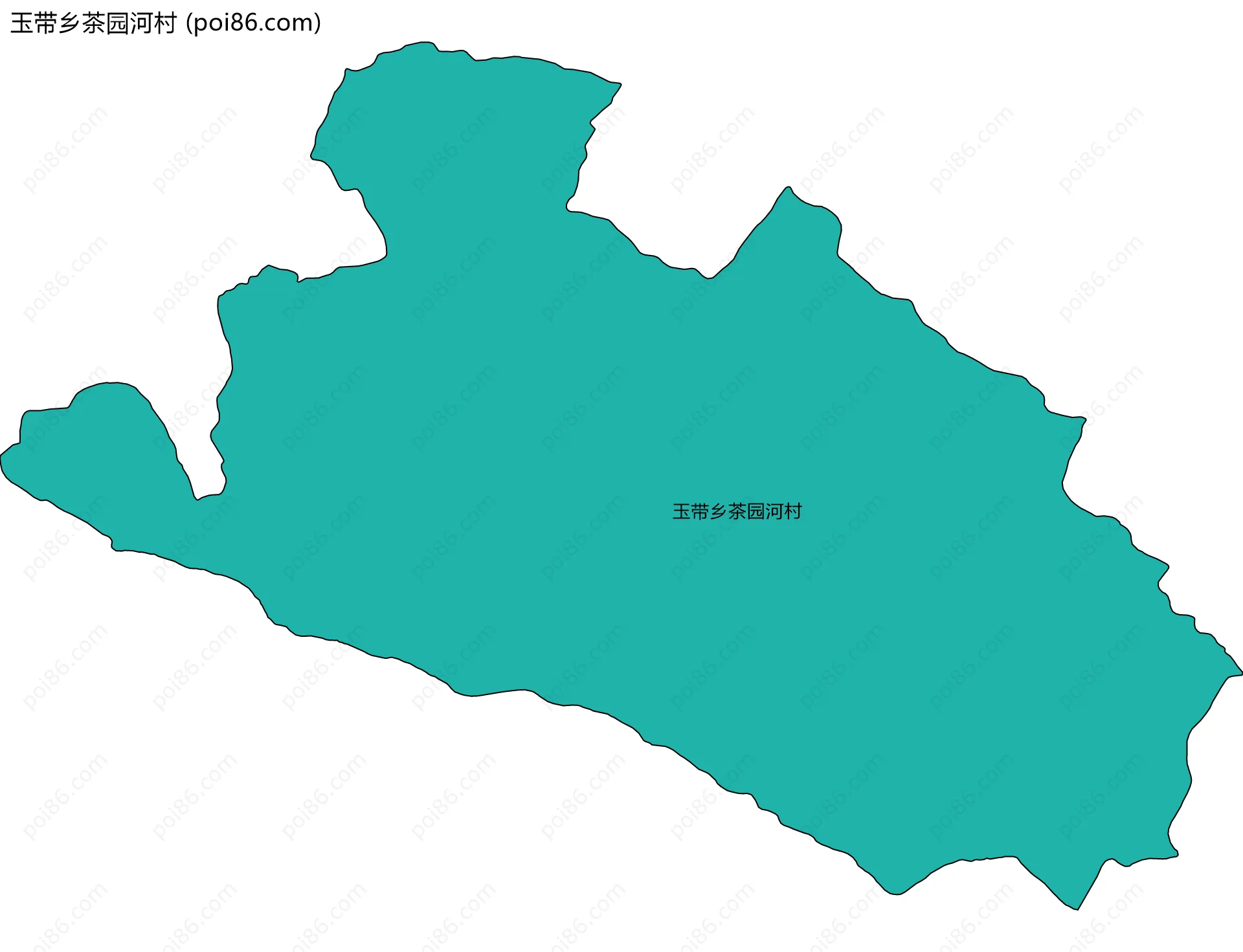 玉带乡茶园河村边界地图