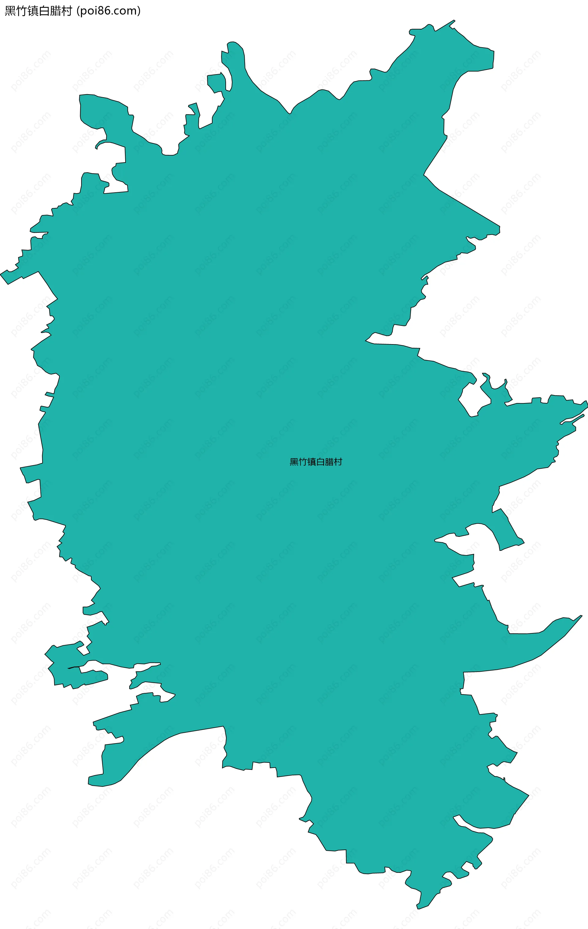 黑竹镇白腊村边界地图