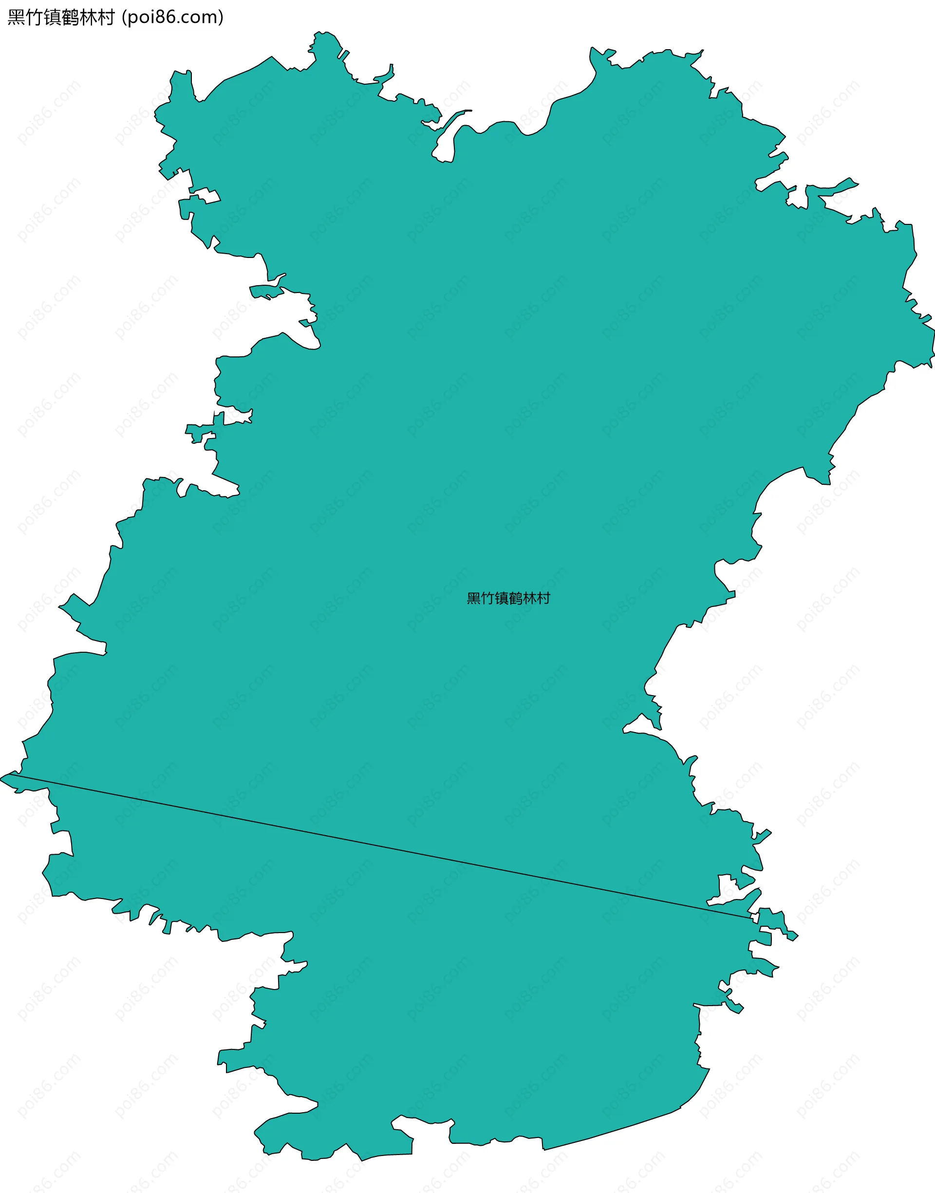黑竹镇鹤林村边界地图
